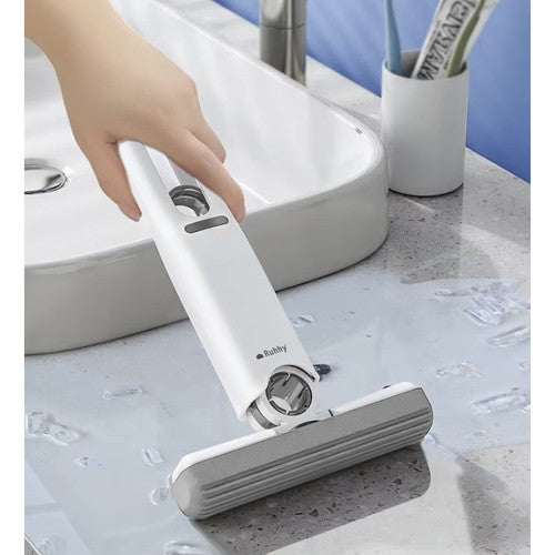 MINI FLAT MOP WITH WINDOW CLEANER PORTABLE + 2 OVERLAYS Packaging status original