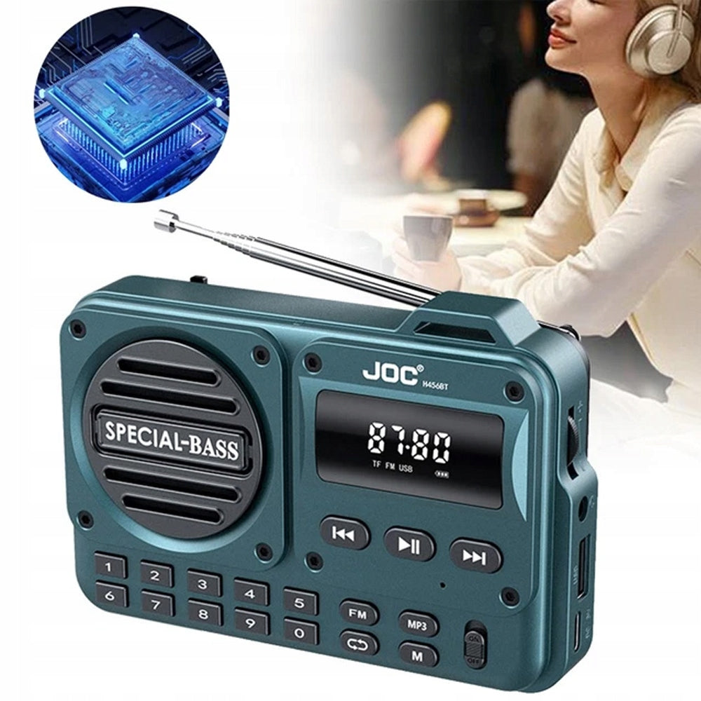MINI FM RADIO PORTABLE BLUETOOTH BATTERY OPERATED KITCHEN HIKING 1200mAh