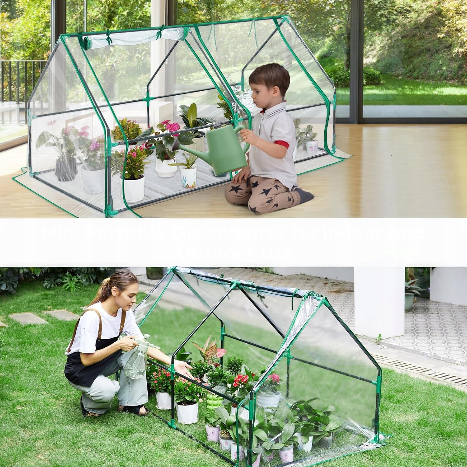 MINI GARDEN BALCONY GREENHOUSE 180X90X90 CM SIMPLE INSTALLATION AND EASY EAN (GTIN) 656850972969