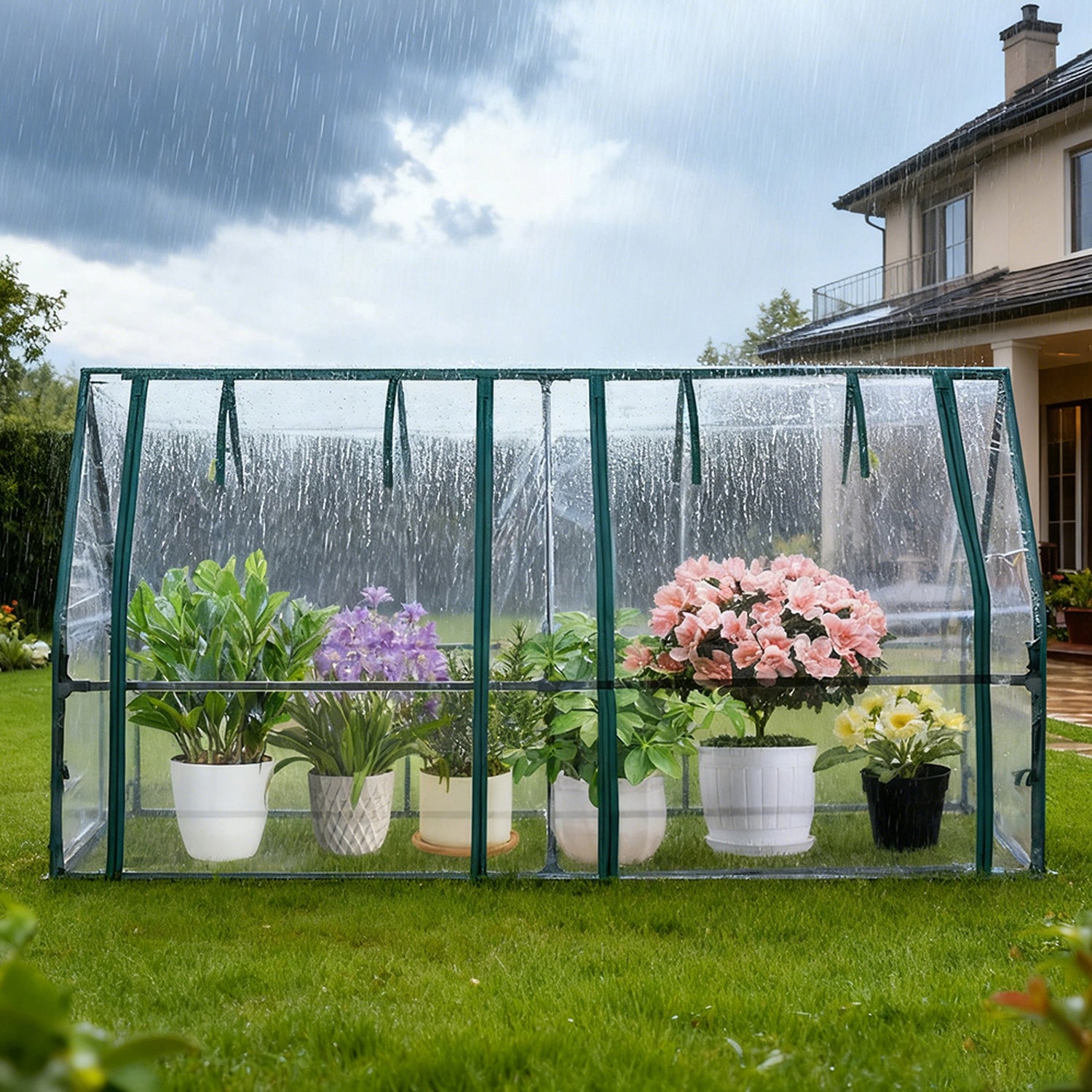 MINI GARDEN BALCONY GREENHOUSE 180X90X90 CM SIMPLE INSTALLATION AND EASY Width 0.9 m