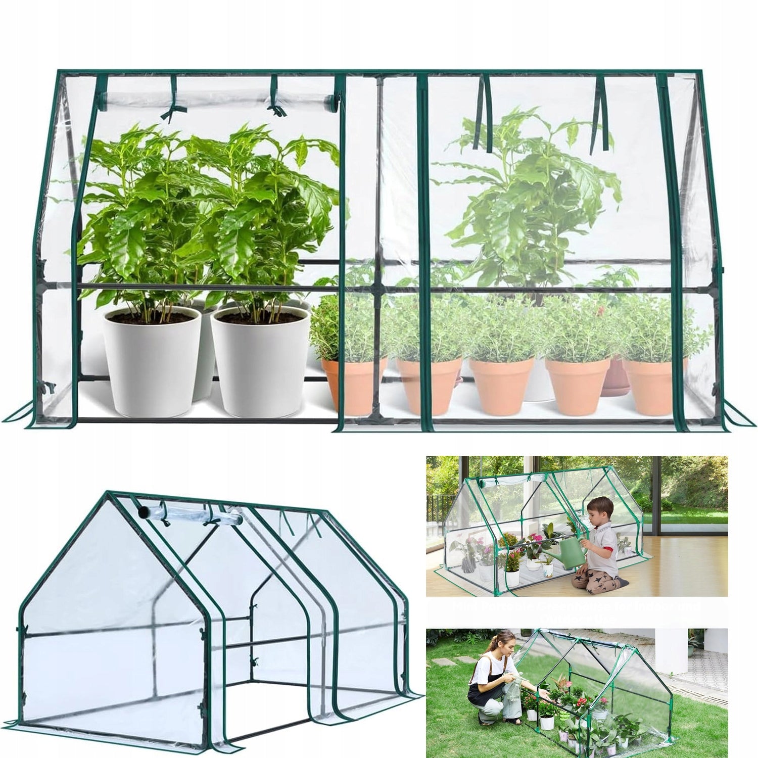MINI GARDEN BALCONY GREENHOUSE 180X90X90 CM SIMPLE INSTALLATION AND EASY
