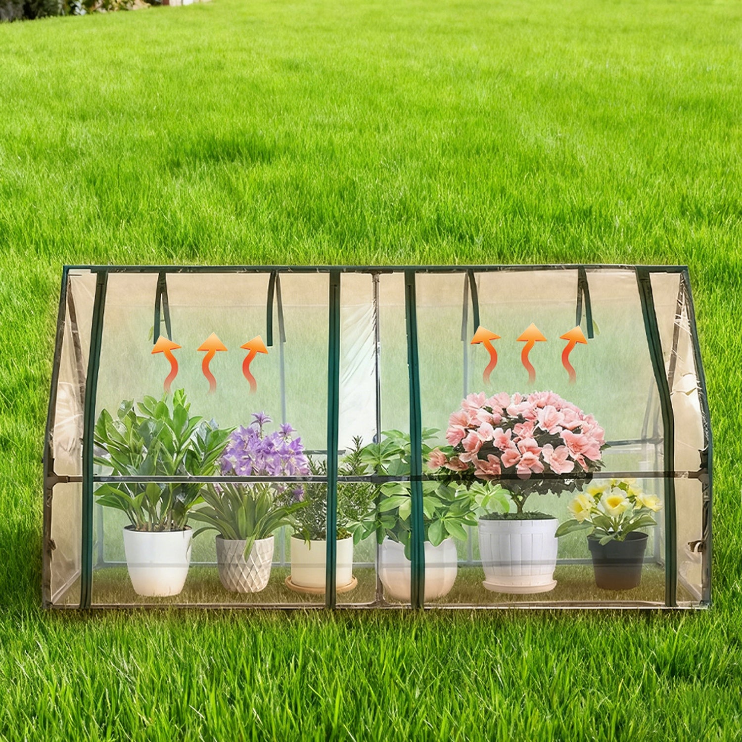 MINI GARDEN GREENHOUSE BALCONY TRANSPARENT THERMAL INSULATION PVC Width 0.9 m