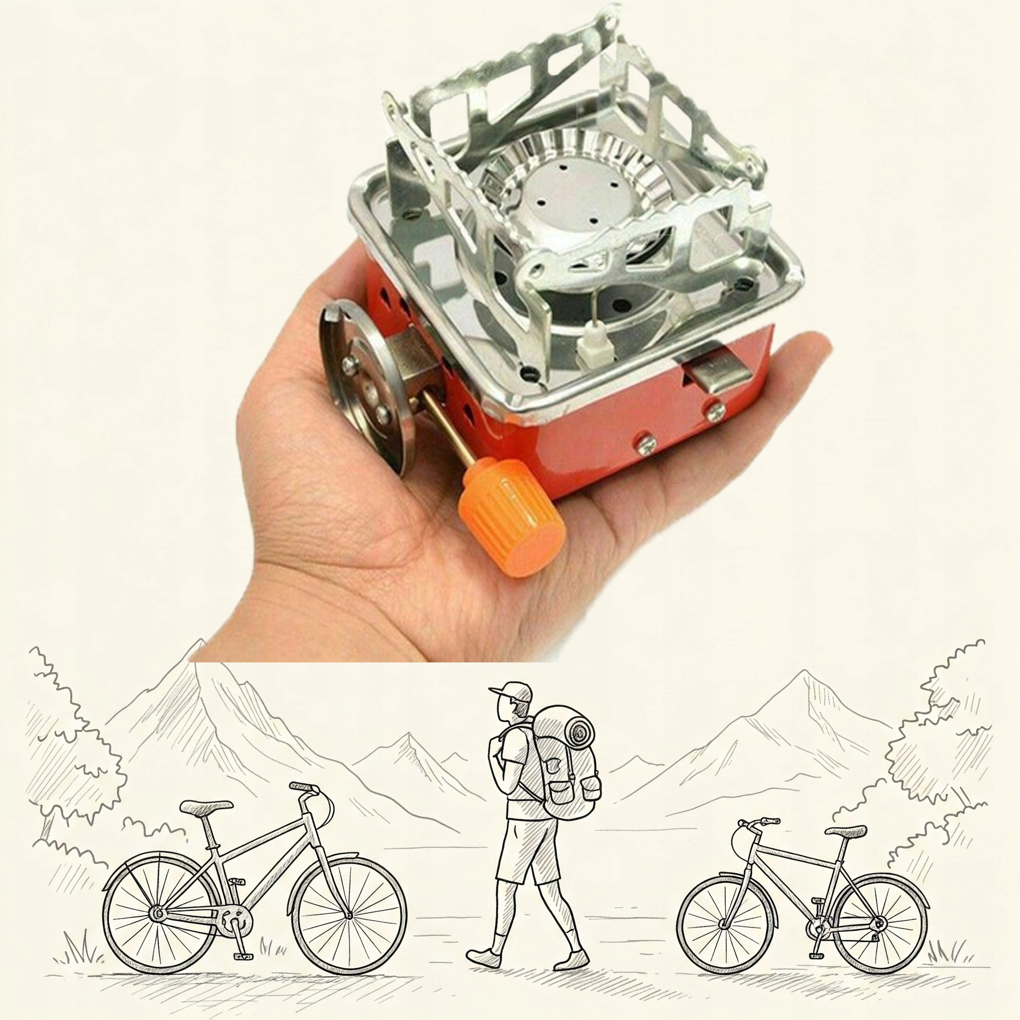MINI GAS TOURIST STOVE FIELD CARTOUCHE GAS STOVE FOR CAMPING TENT Manufacturer code TG56642