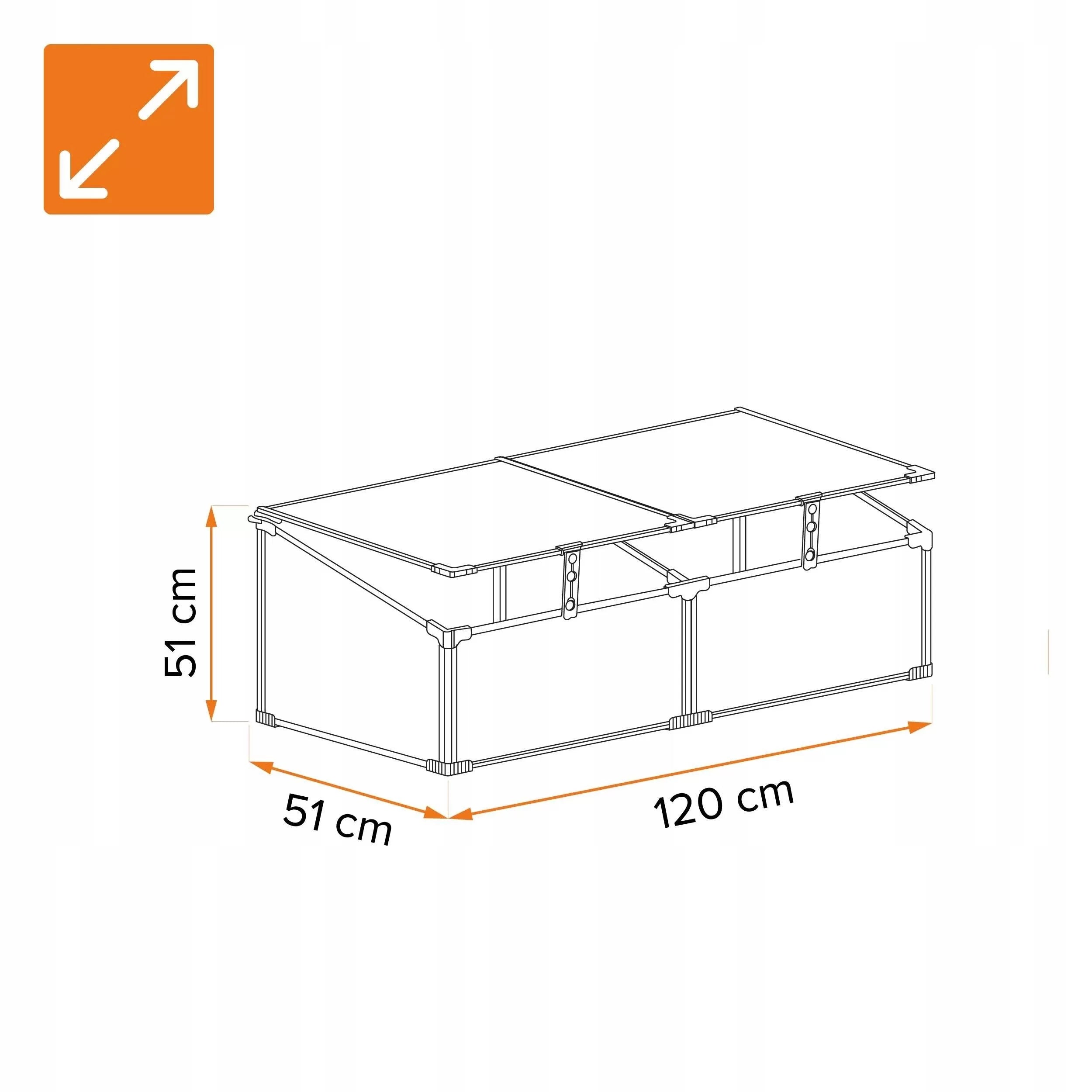 MINI GREENHOUSE 120 CM INSPECTION POLYCARBONATE SEEDLING 2 CHAMBERS MAGNOLIA II Manufacturer Grindi