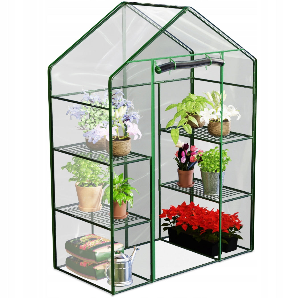 MINI GREENHOUSE BALCONY FOIL 4 SHELVES 195x140x70