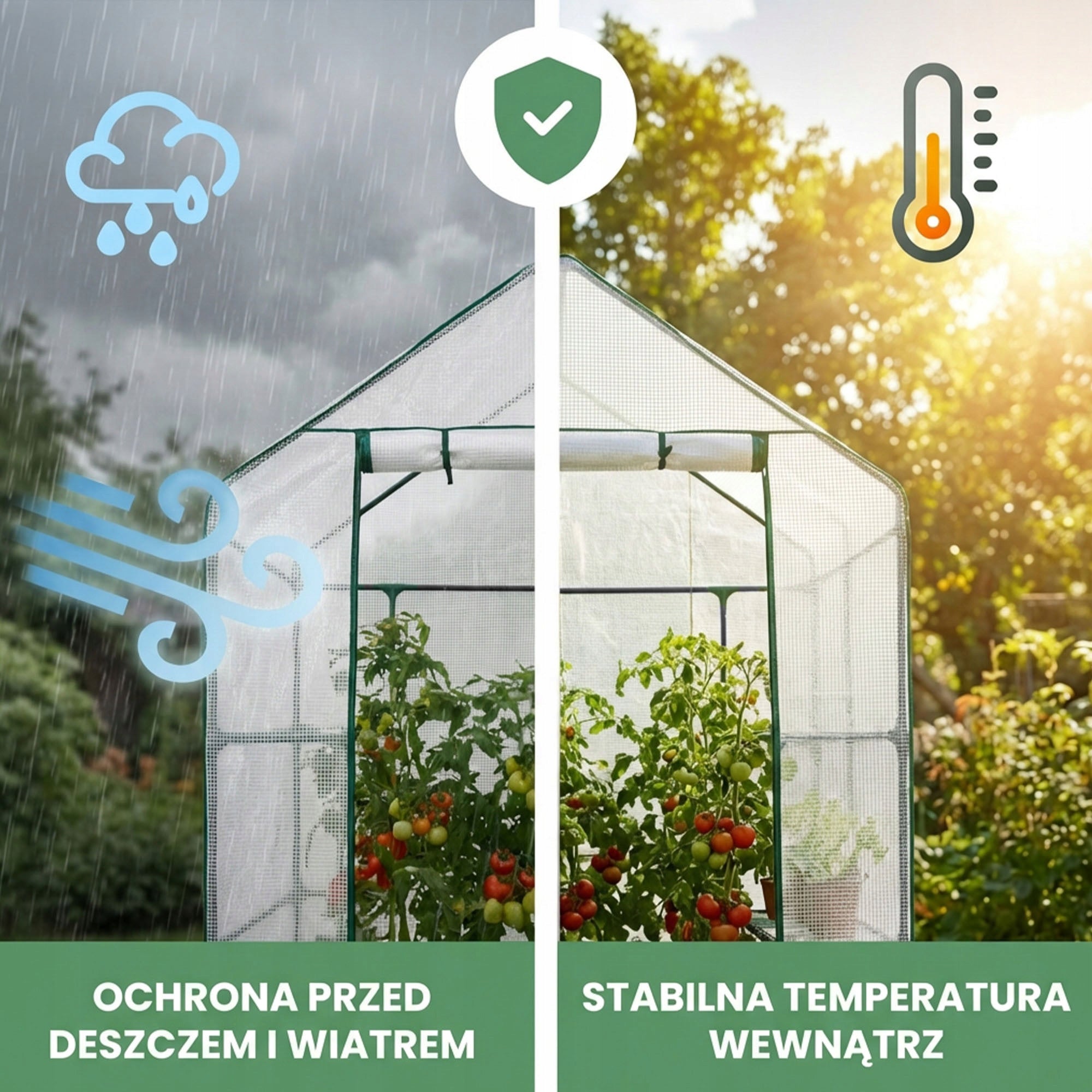 MINI GREENHOUSE FOIL GARDEN TUNNEL SHELVES 1,43x0,73 m UV 1,04m2 VEGETABLES Width 1.43 m