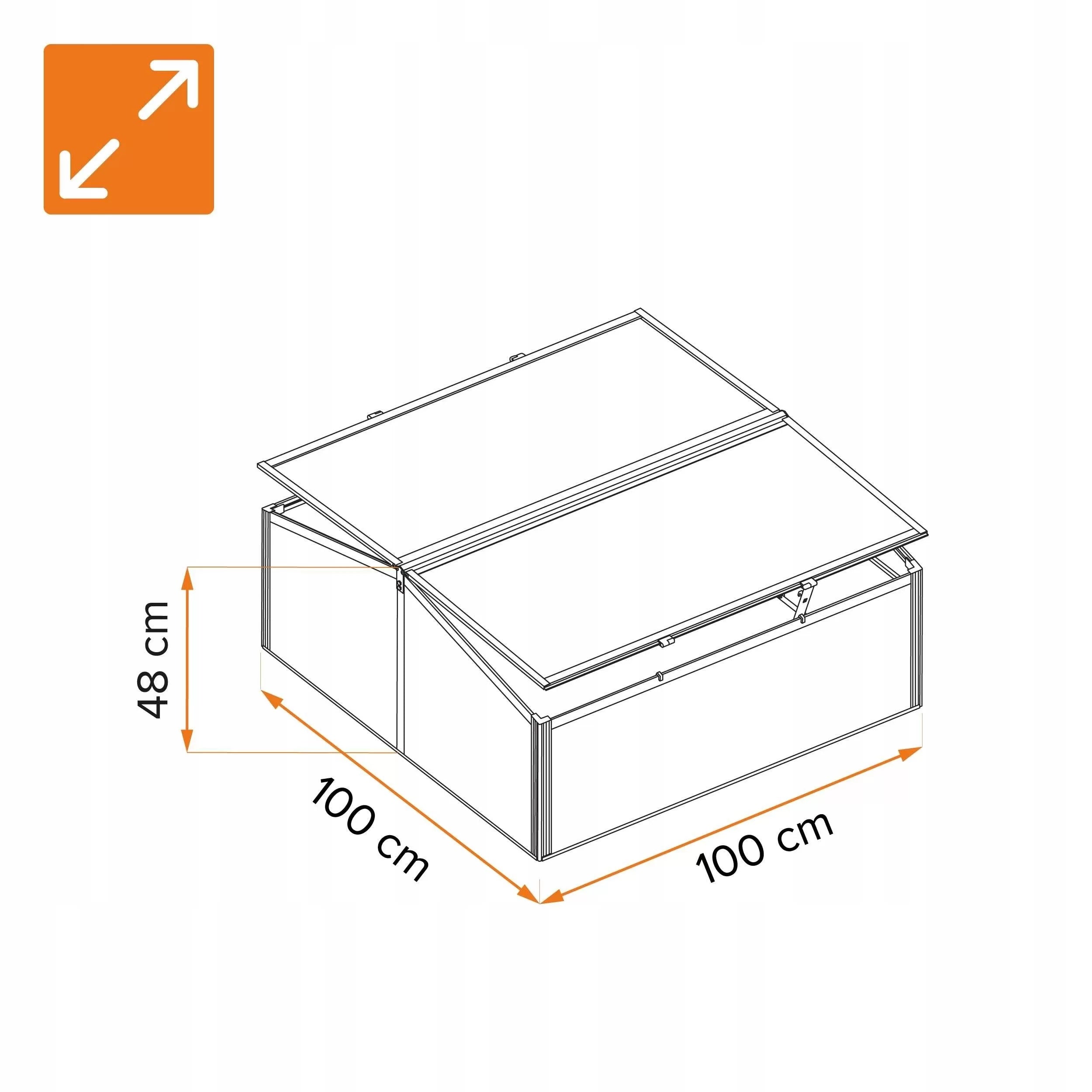MINI GREENHOUSE INSPECTION SEEDLING 100CM POLYCARBONATE DOUBLE-SIDED MAGNOLIA IV Manufacturer Grindi