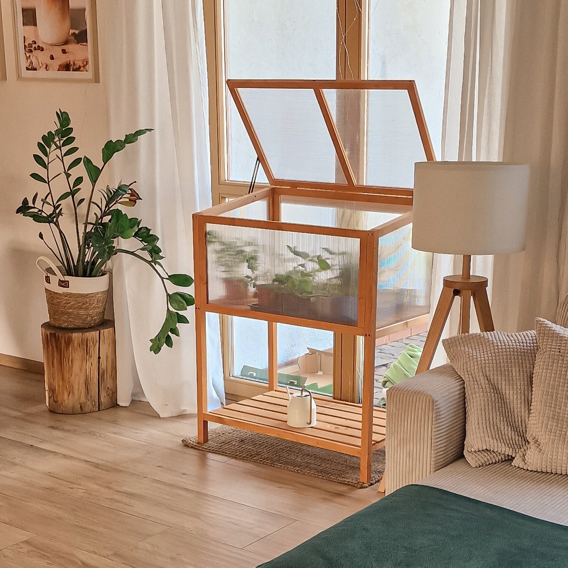MINI GREENHOUSE WOODEN 90x50x93 FOR TERRACE BALCONY INSPECTION HERBARIUM - Abelia Manufacturer code 960138