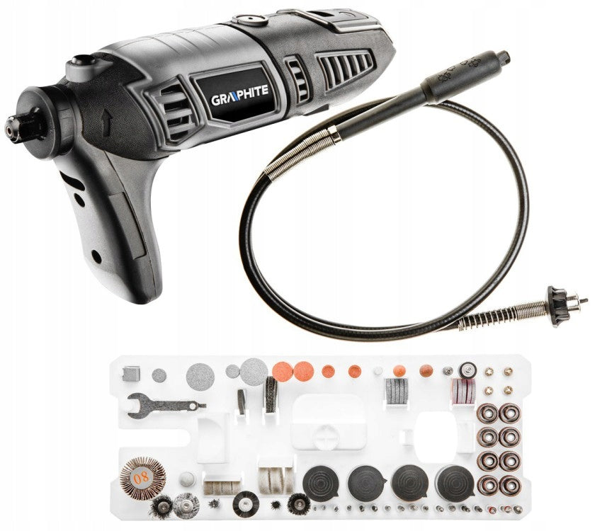 MINI-GRINDER 170W GRAPHITE 59G019+ ACCESSORIES Batteries included no