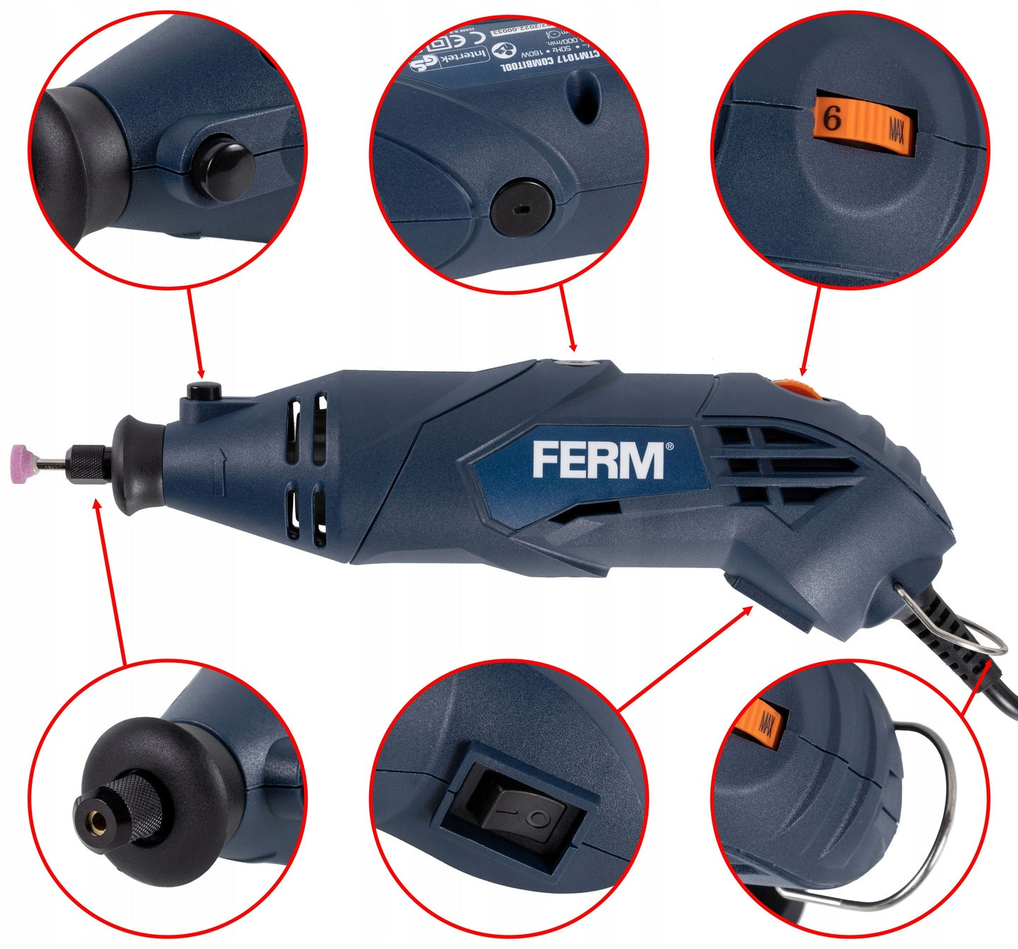 MINI GRINDER MULTI-GRINDER flexible boiling + ACCESSORIES FERM Manufacturer code F-CTM1017