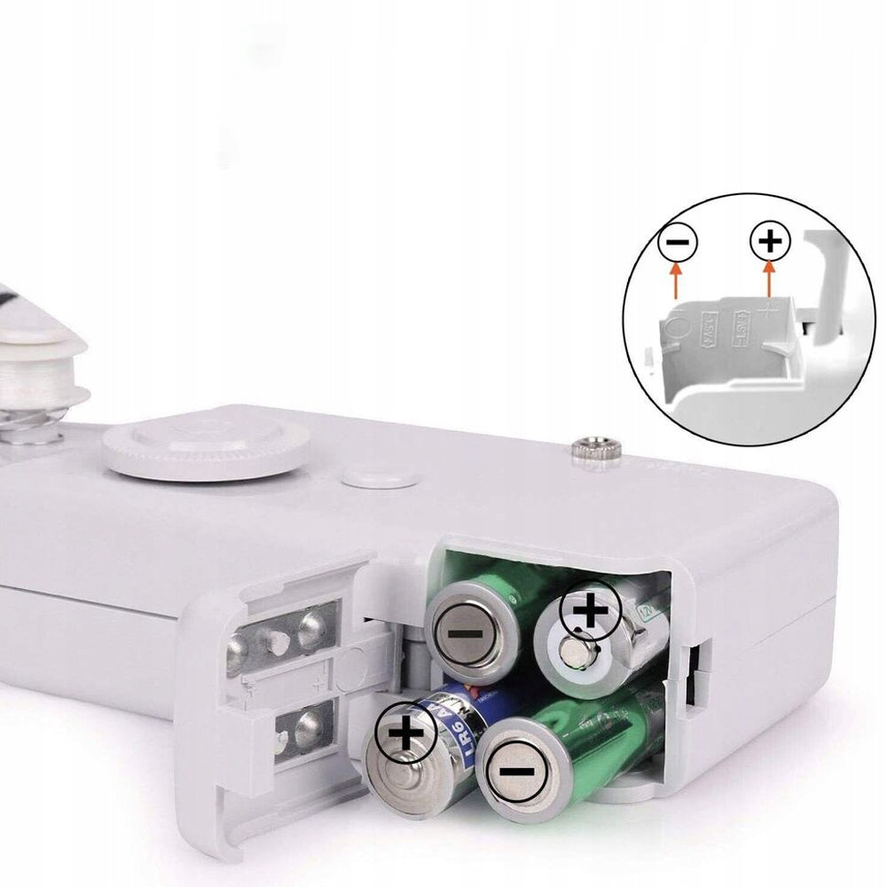 MINI HAND PORTABLE SEWING MACHINE + TAILOR'S KIT Threads Needles Dominant color white