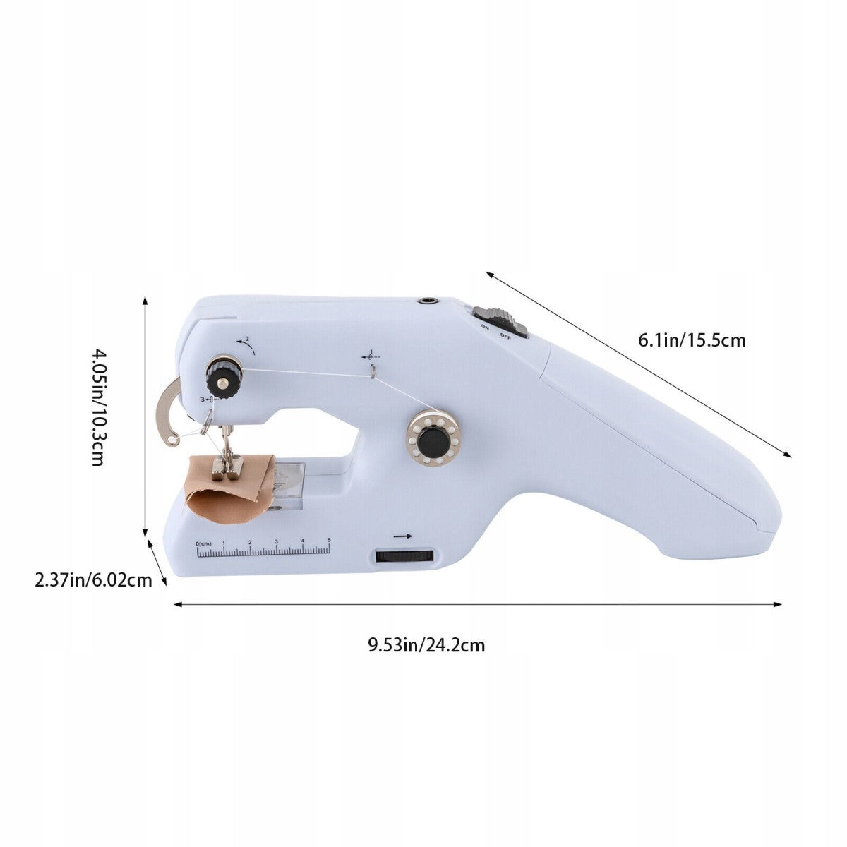 MINI HANDHELD SEWING MACHINE PORTABLE + SEWING TOOLBOX Needle Thread Model 4016858549826