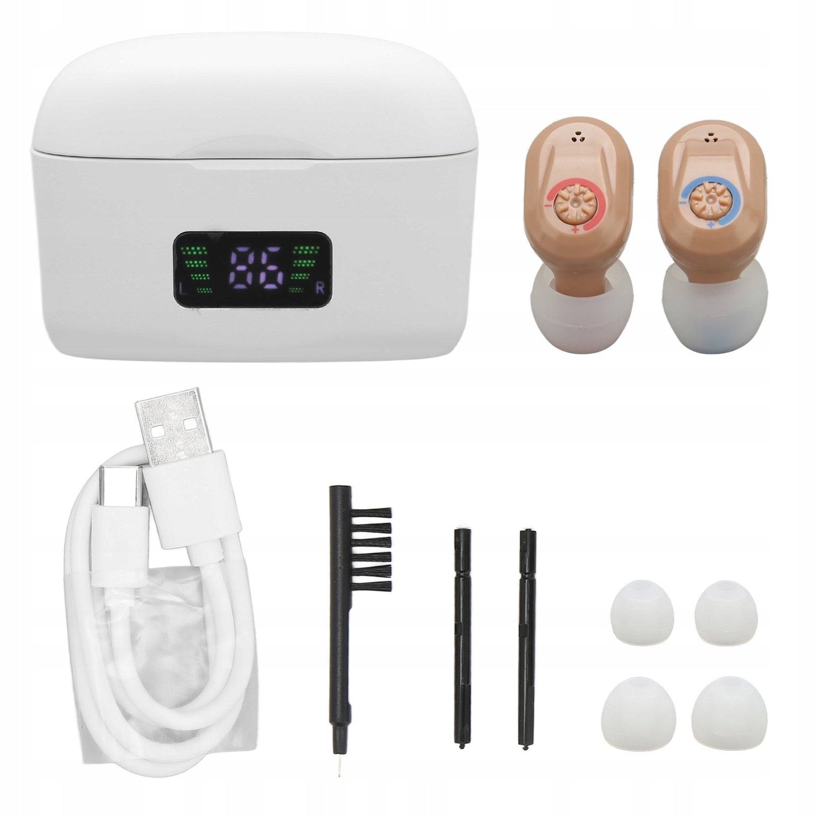 MINI HEARING AID SOUND AMPLIFIER WITH CHARGER CASE Manufacturer code 0089726