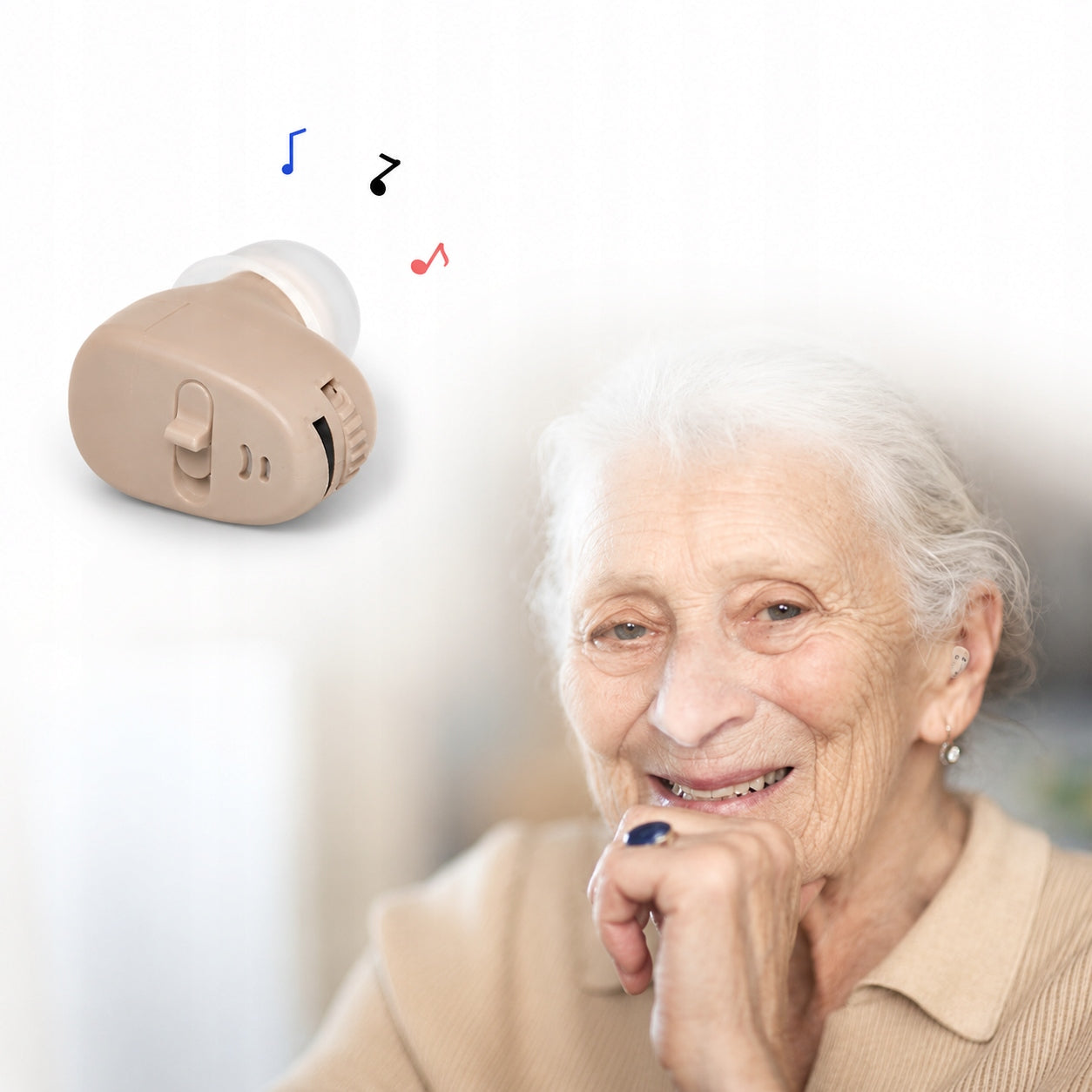 MINI IN-EAR HEARING AID INVISIBLE SMALL LIGHT DIGITAL READY SET Medical device no