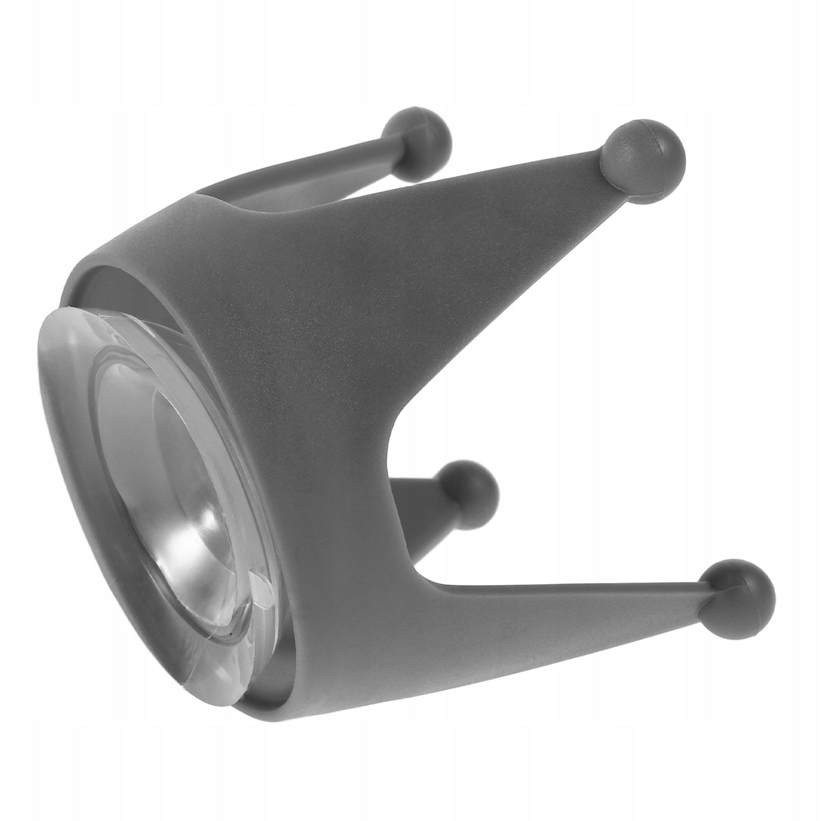 MINI KORONA NA KASK MOTOCYKLOWY Z PRZYSSAWKĄ, SZARA DEKORACJA Color gray