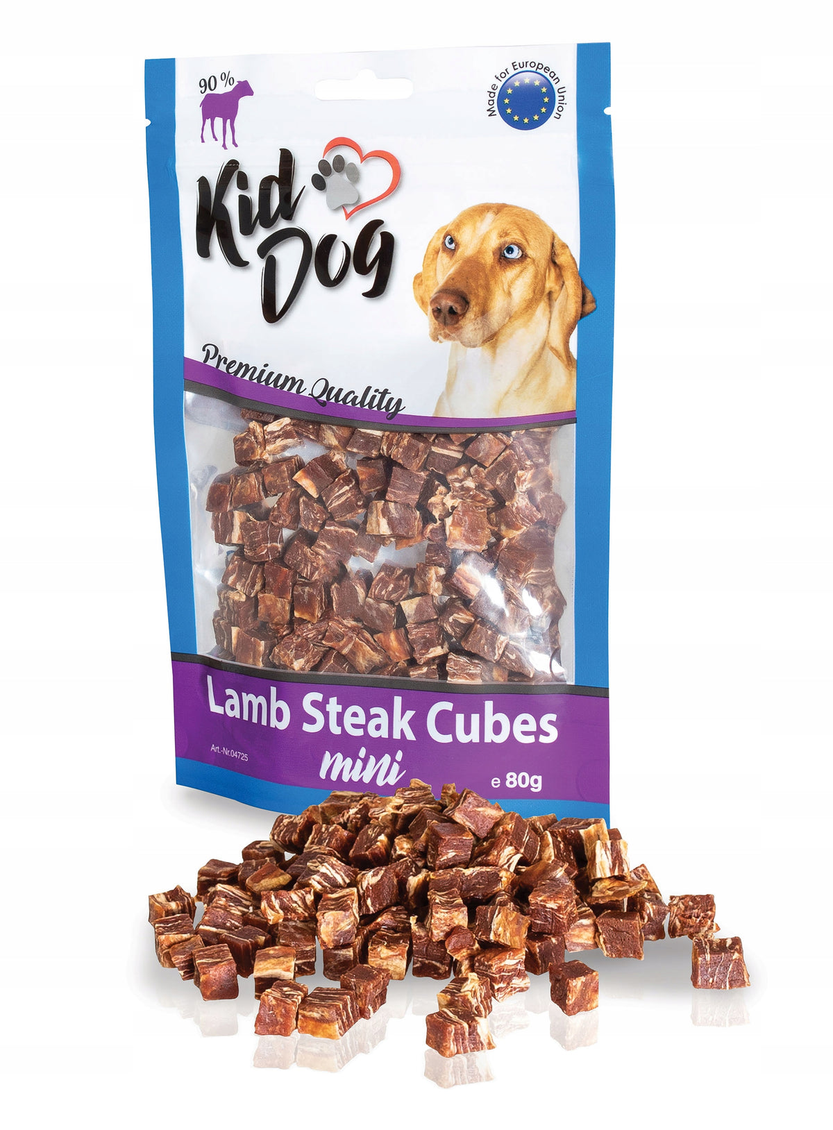 MINI LAMB STEAK CUBES 80G *KID DOG *04725 Volume 80 ml