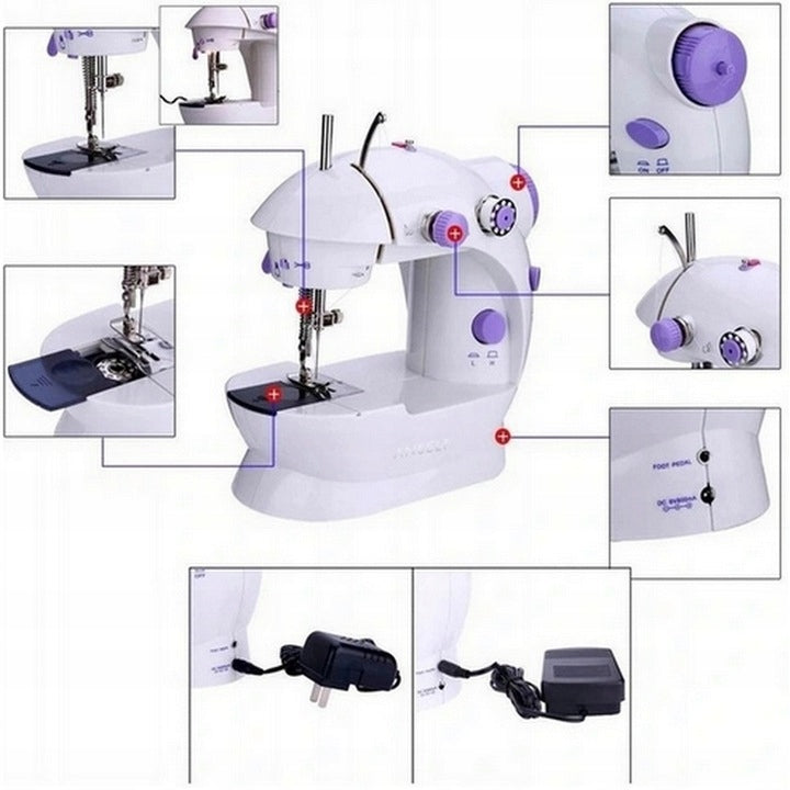 MINI LED SEWING MACHINE PORTABLE + ACCESSORIES Hook swing