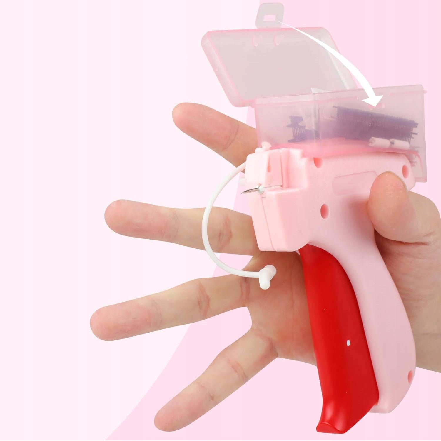 MINI MACHINE FOR QUICK REPAIR OF CLOTHING PORTABLE GUN LIGHT WITH 5 NEEDLES Number of stitches 5