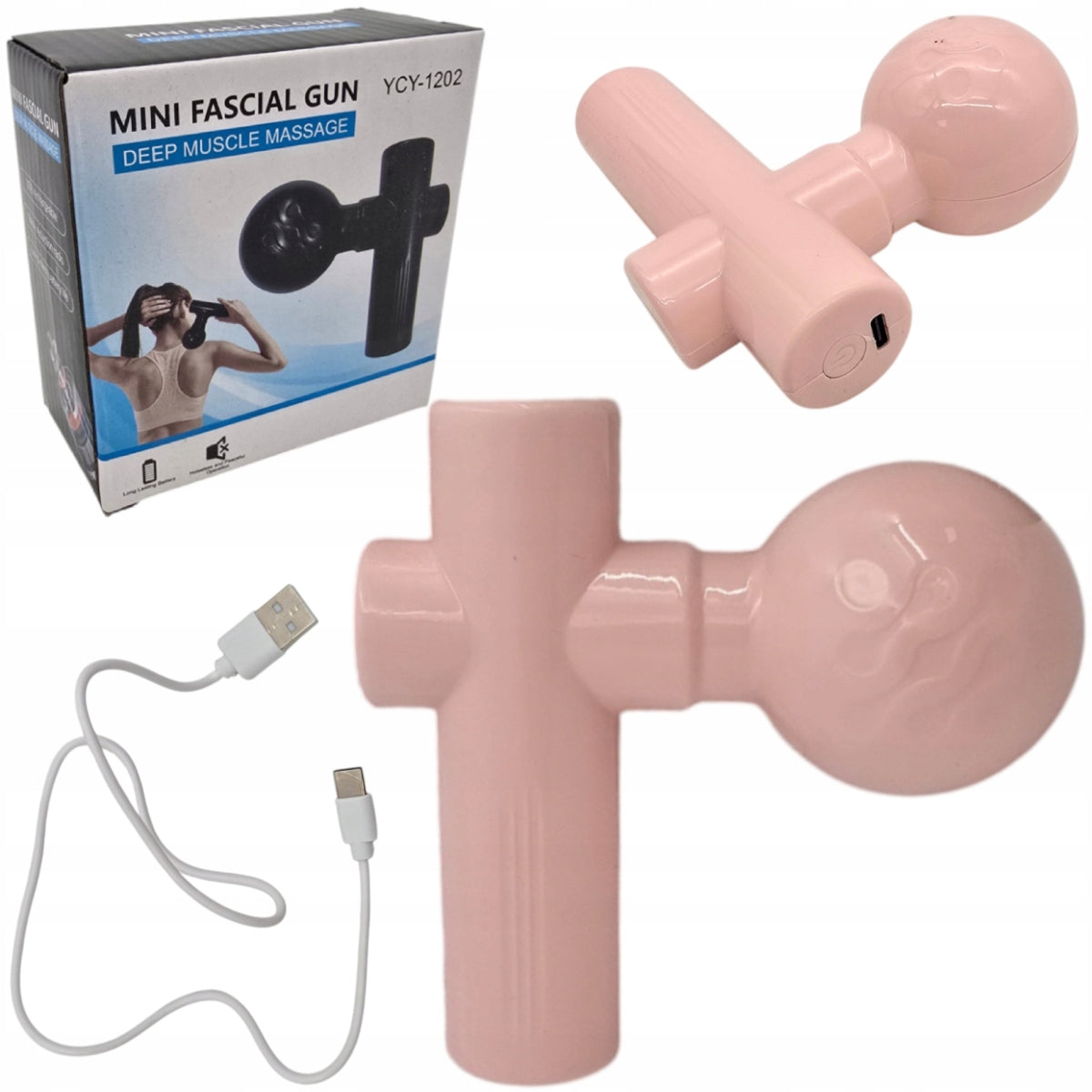 MINI MASSAGE GUN BACK NECK MASSAGER FOR USB 10 x 10 CM
