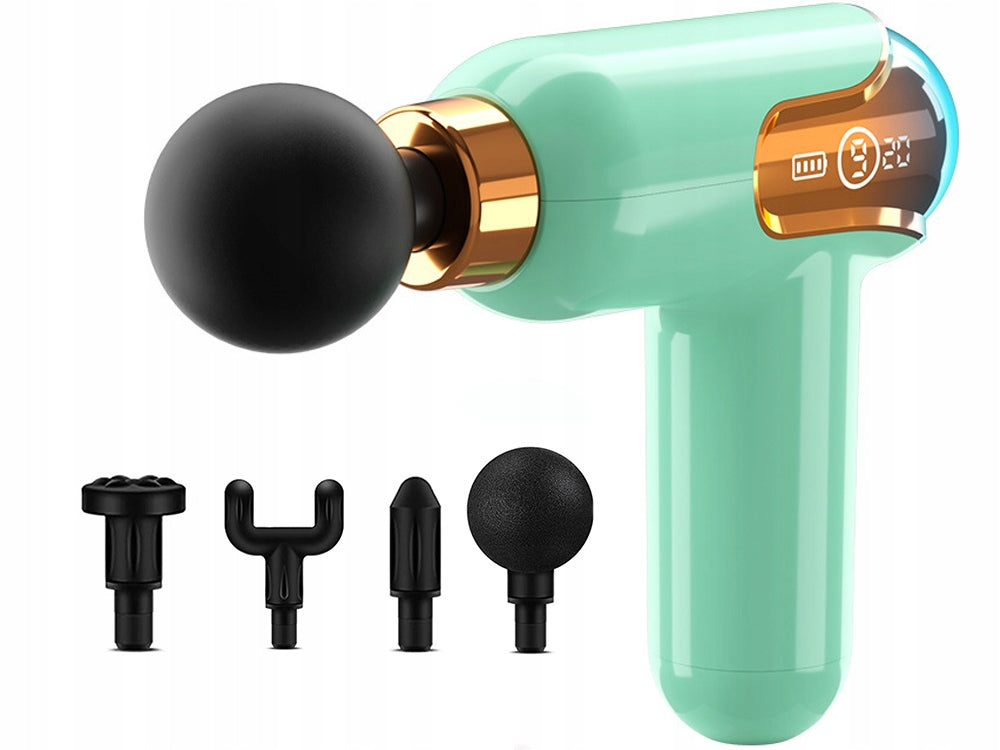 MINI MASSAGE GUN POWERFUL MASSAGE GUN PORTABLE MASSAGER + 4 TIPS Packaging status original