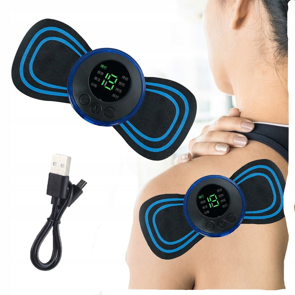 MINI MASSAGER NECK ELECTROSTIMULATOR BODY MUSCLE EMS 8x MODES