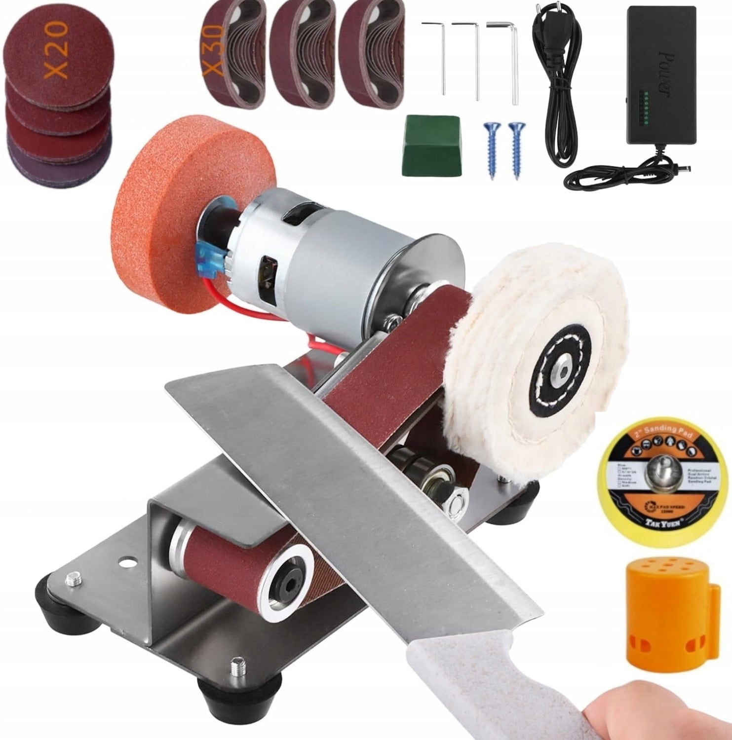 MINI METAL WOOD ELECTRIC BELT SANDER WITH 7 SPEED ADJUSTMENT