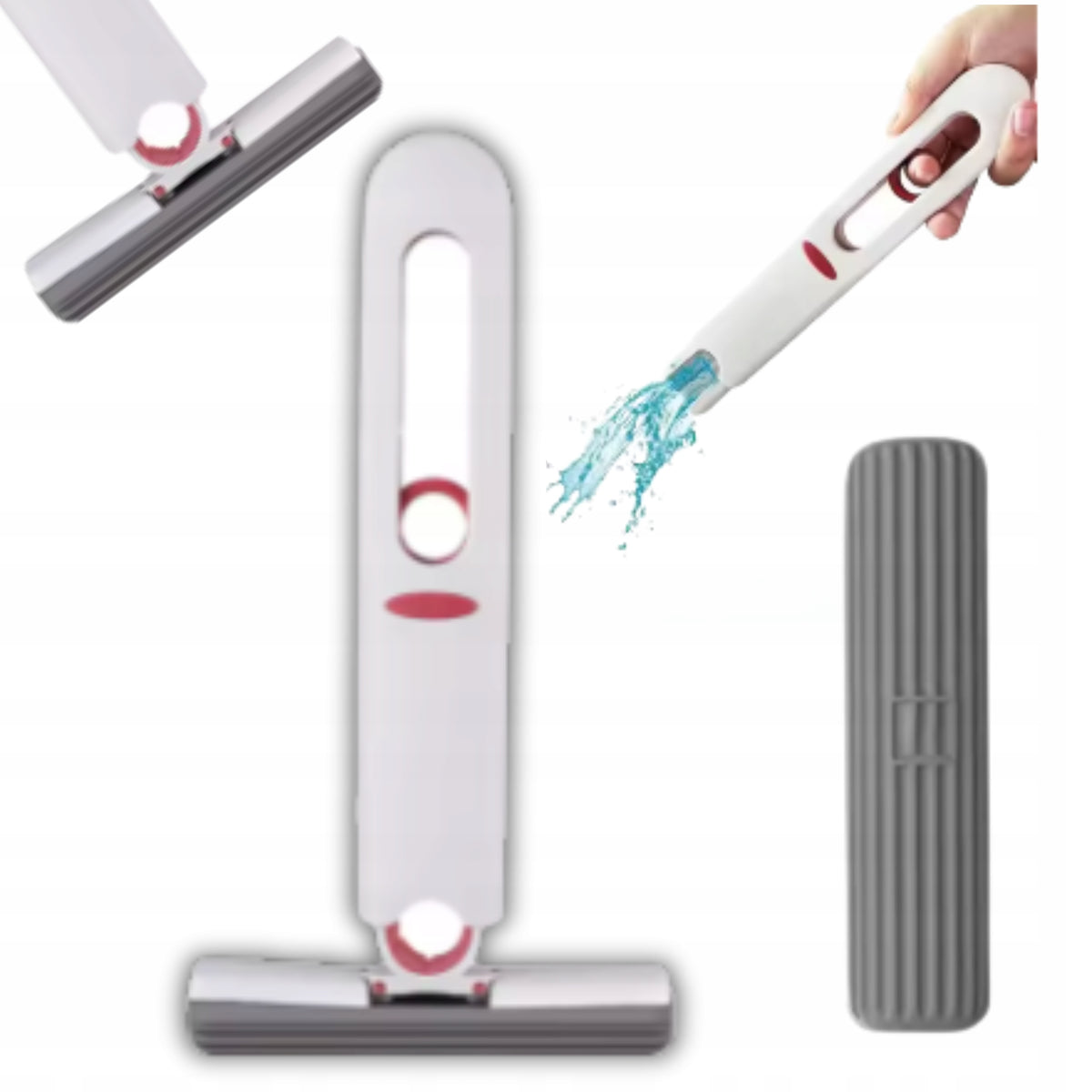 MINI MOP FOR WASHING KITCHEN WINDOWS BATHROOM FLAT PORTABLE WITH SQUEEZER