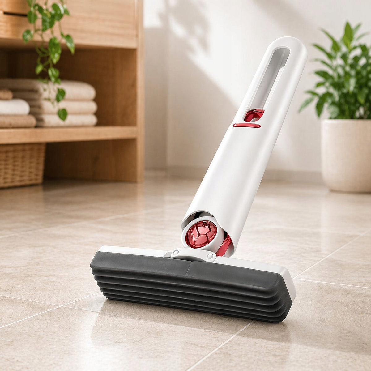 MINI MOP WITH SQUEEZER PORTABLE AUTOMATIC SPONGE FOR WASHING ABSORBENT FOLDING Packaging status original