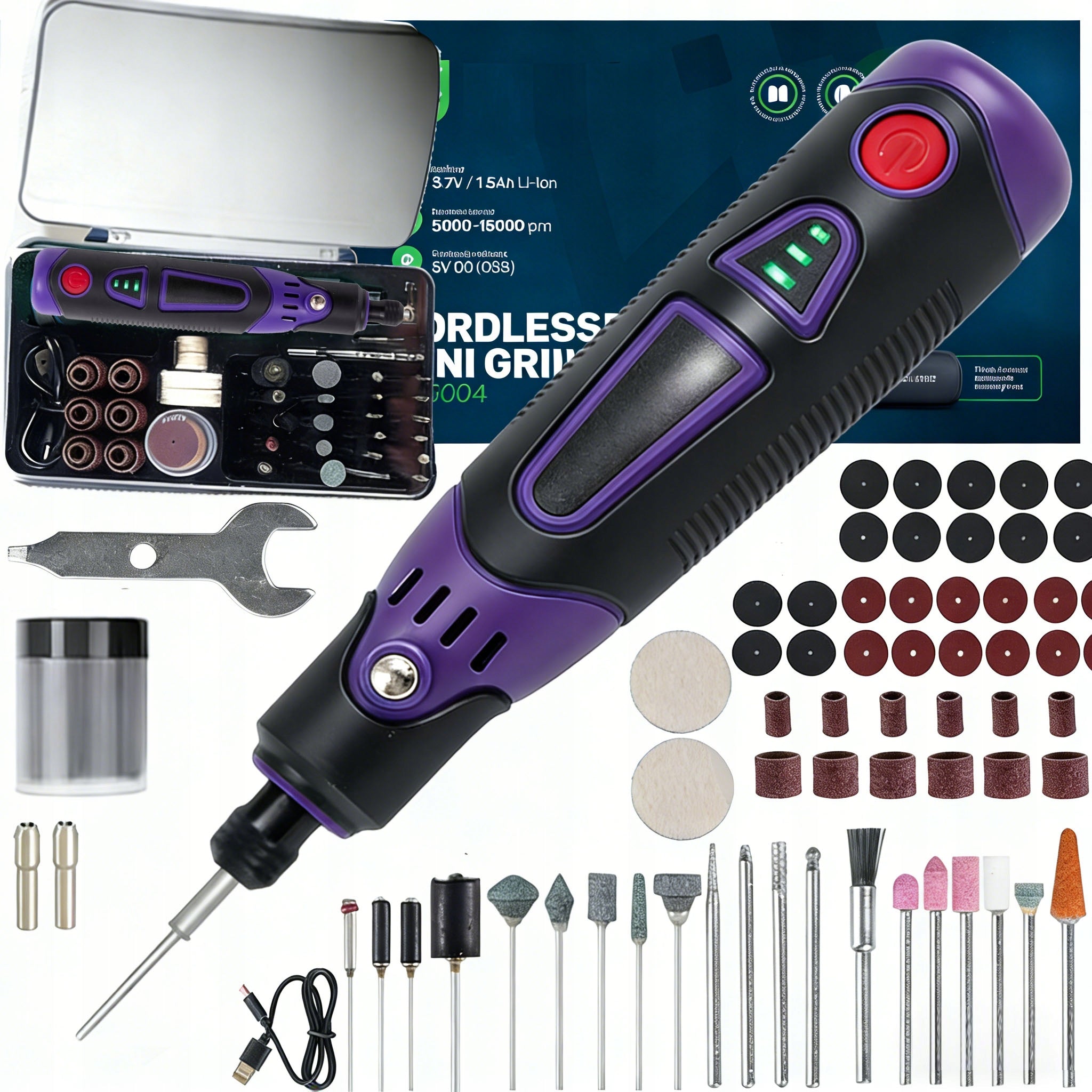 MINI MULTIFUNCTION GRINDER POLISHING ENGRAVING MILLING MACHINE 82 Pack