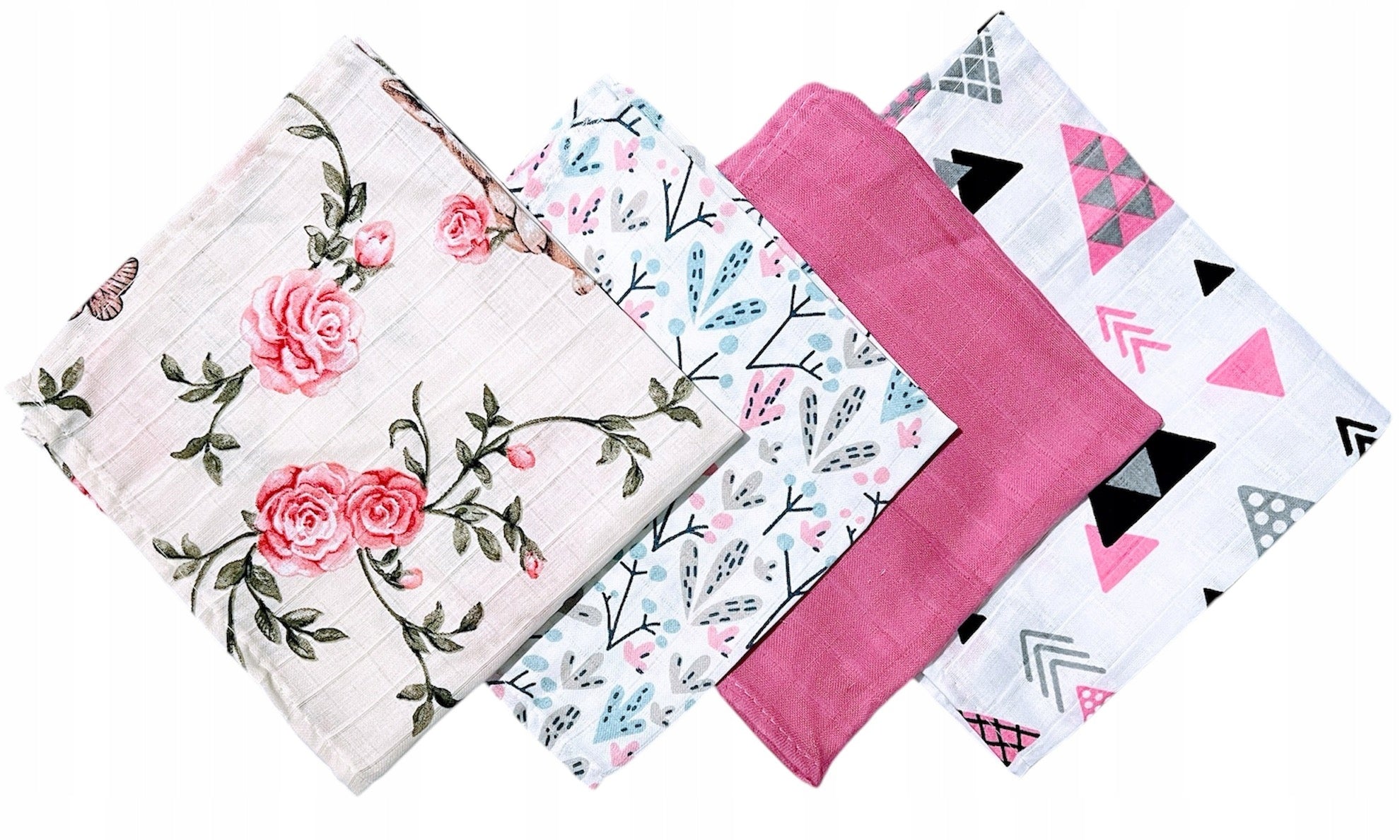 MINI MUSLIN DIAPERS 38x38 cm SUPER SOFT 4PCS