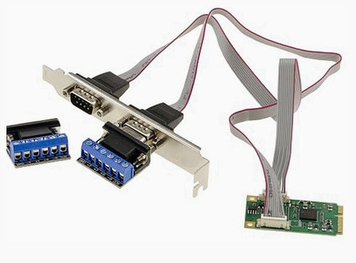MINI PCIE CARD 2 PORTS RS422 RS485 DB9 EXAR FOR INDUSTRIAL SYSTEMS