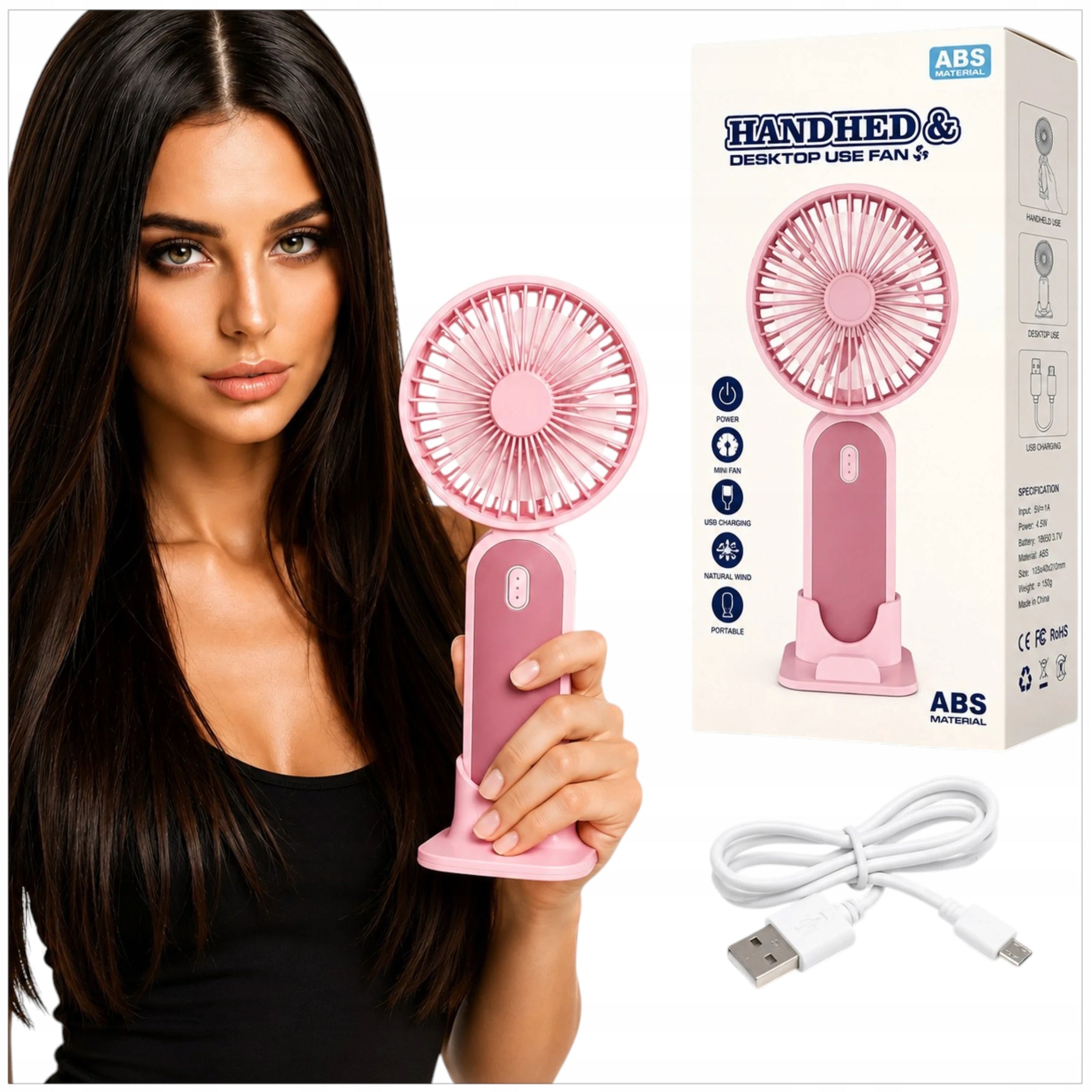MINI PORTABLE FAN HANDHELD USB FAN COOLS PORTABLE FOR DESK