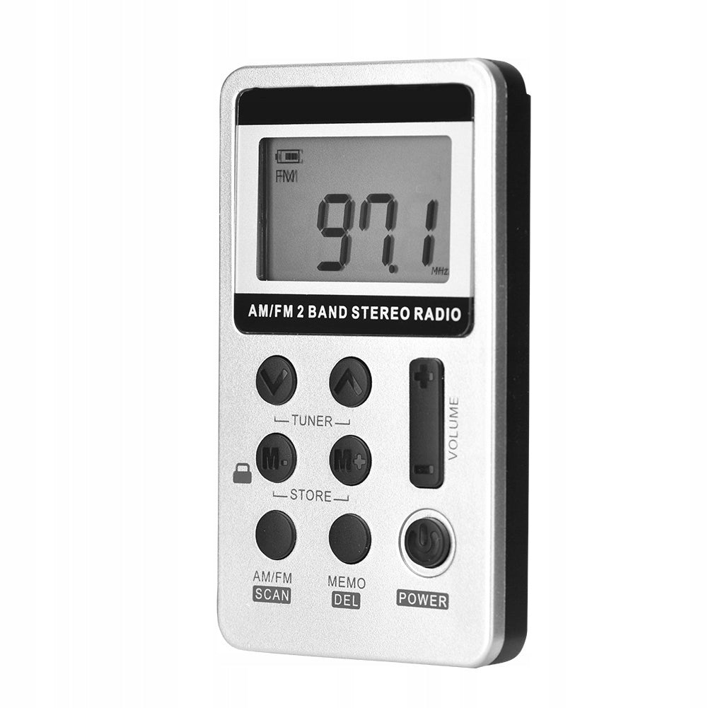 MINI PORTABLE RADIO FM AM POCKET BATTERY WITH HEADPHONES Manufacturer code XD01811