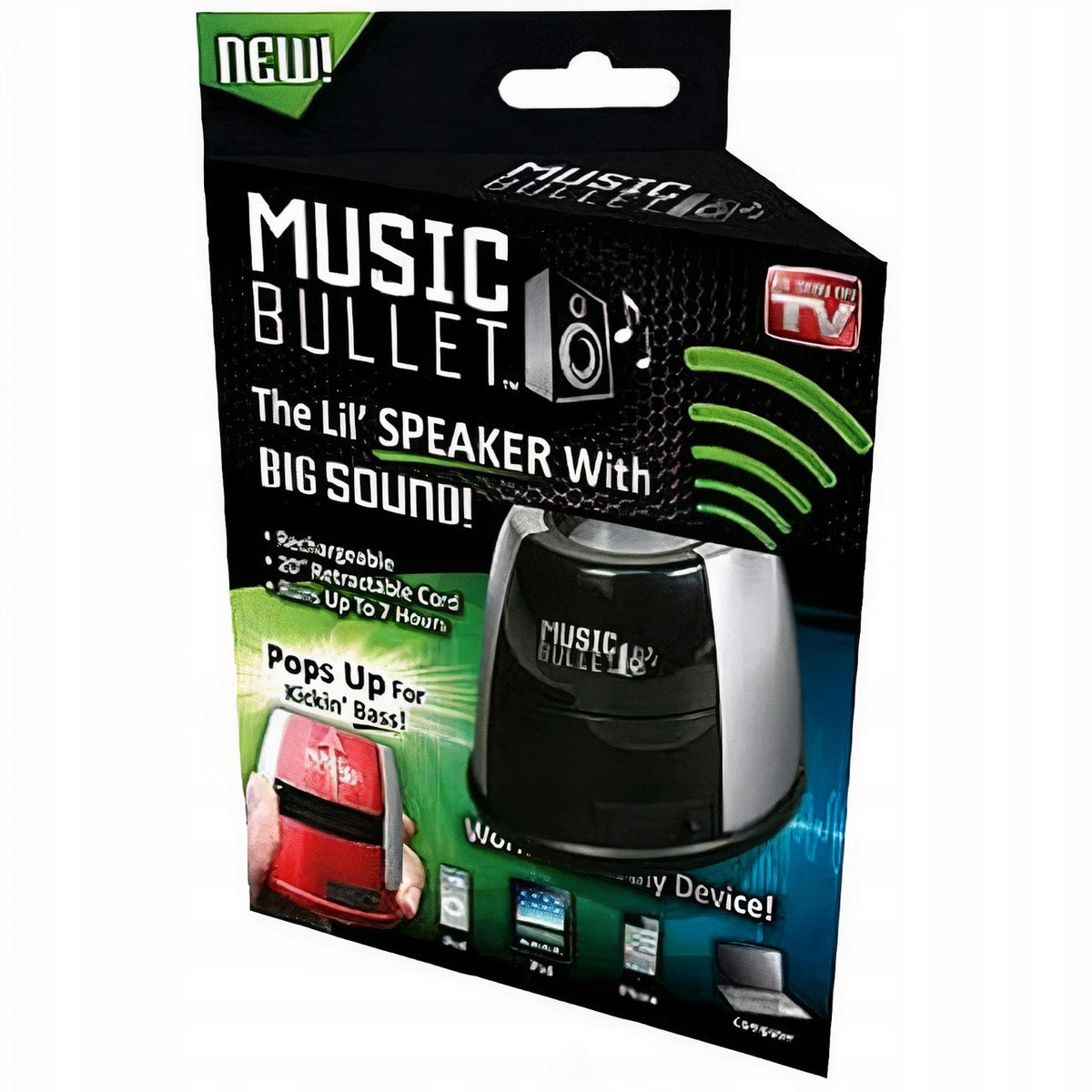 MINI PORTABLE SPEAKER GREAT BASS AUX AUDIO CABLE MINI JACK 3,5mm K2032* Manufacturer code 435345