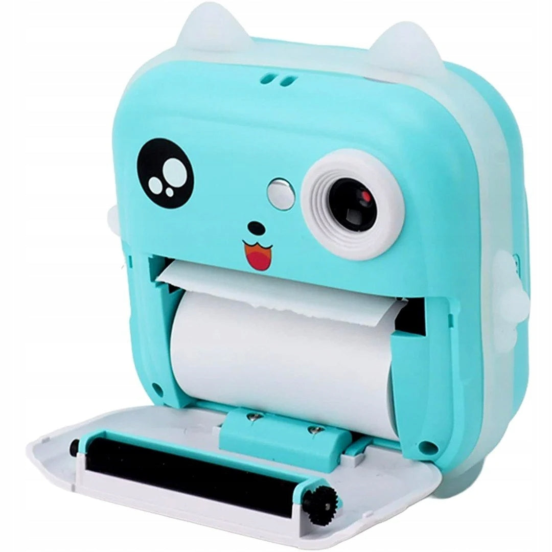 MINI PRINTER PRINT INSTANT THERMAL CAMERA 23 ROLLS Manufacturer code Drukarka drukuś niebieski 3.0 23 rolki KANZA