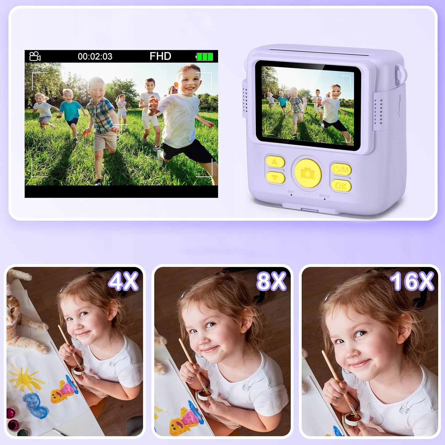 MINI PRINTER PRINT INSTANT THERMAL CAMERA 3 ROLLS Brand no brand