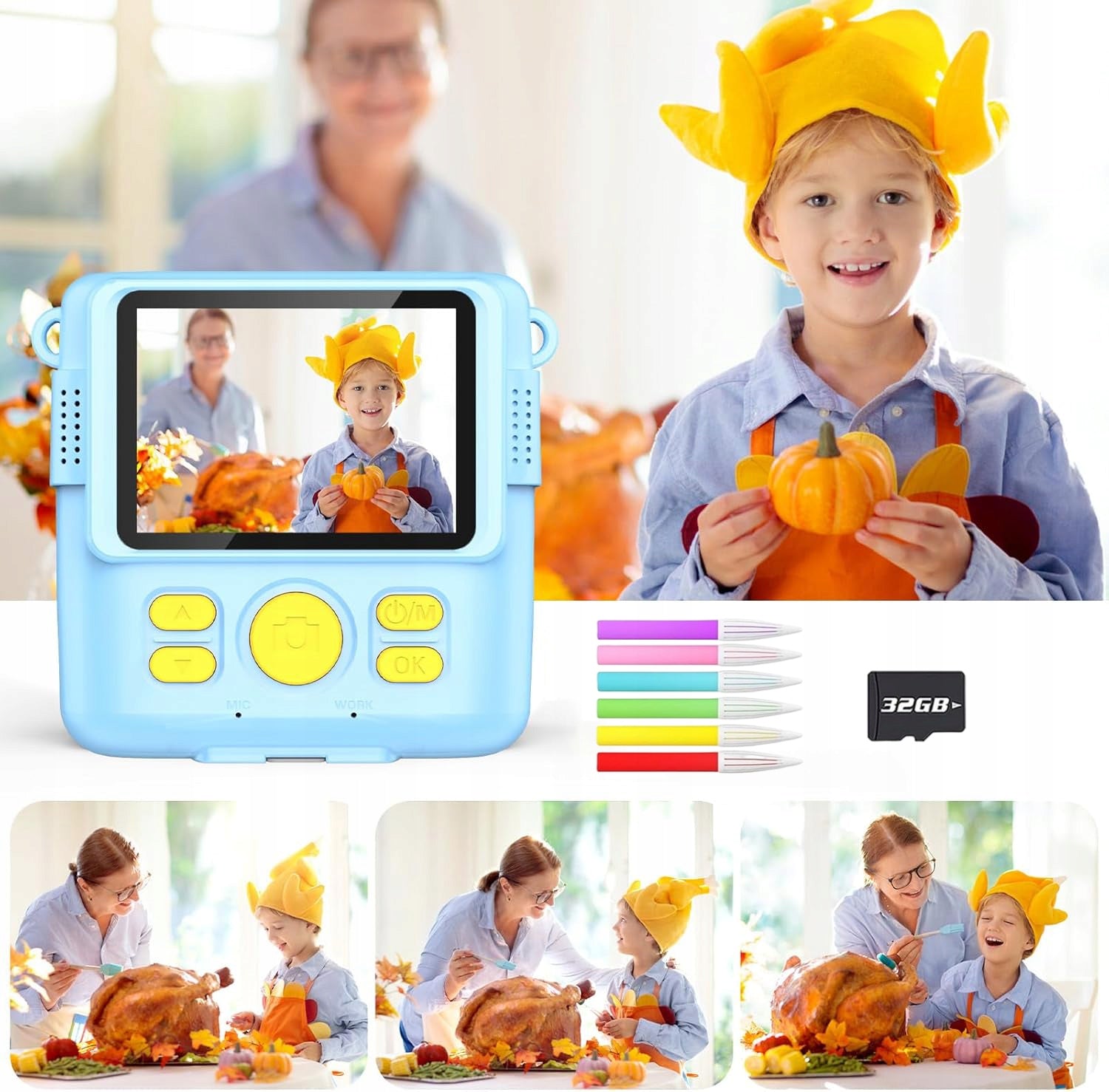 MINI PRINTER PRINT INSTANT THERMAL CAMERA 3 ROLLS Brand no brand