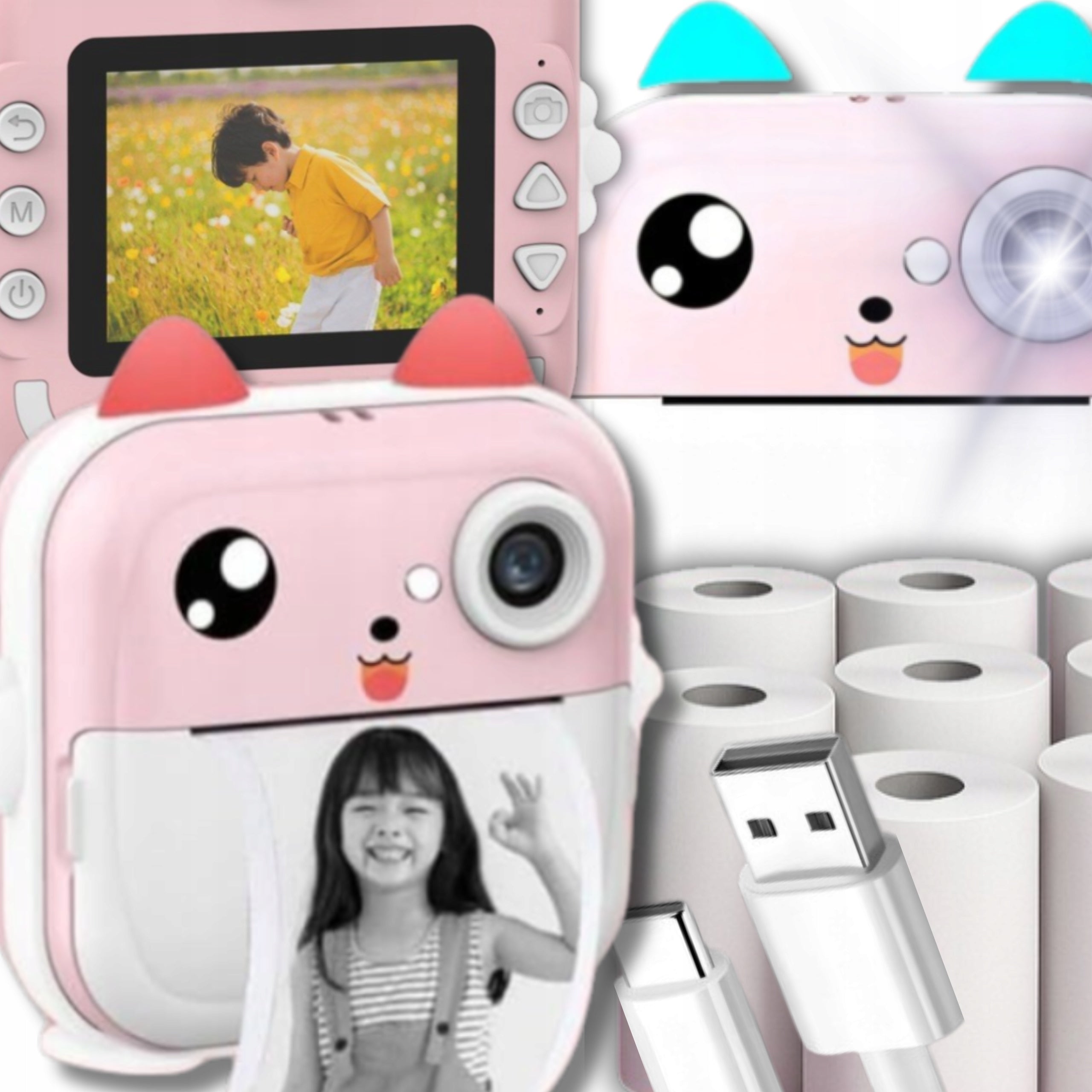 MINI PRINTER PRINT INSTANT THERMAL CAMERA + ROLLERS