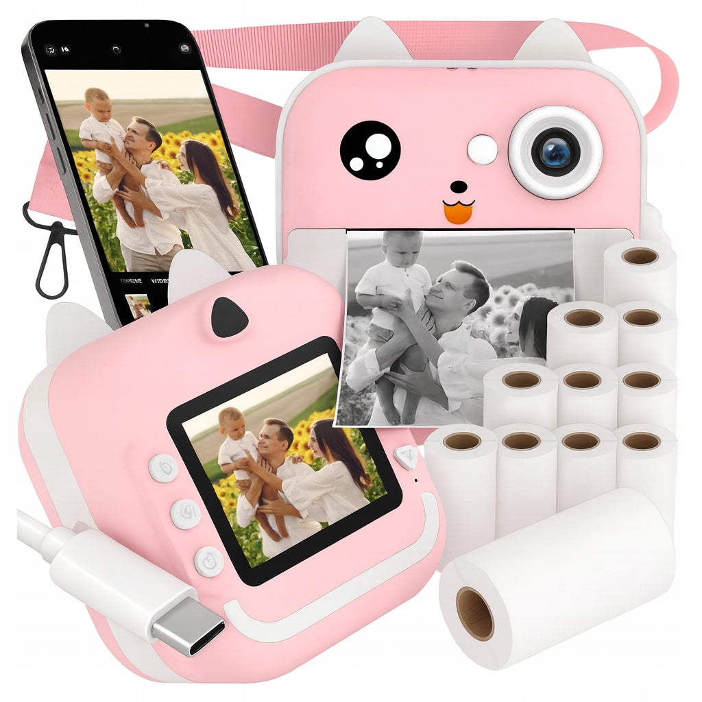 MINI PRINTER THERMAL PRINTER INSTANT CAMERA FOR KIDS AND 13 ROLLS
