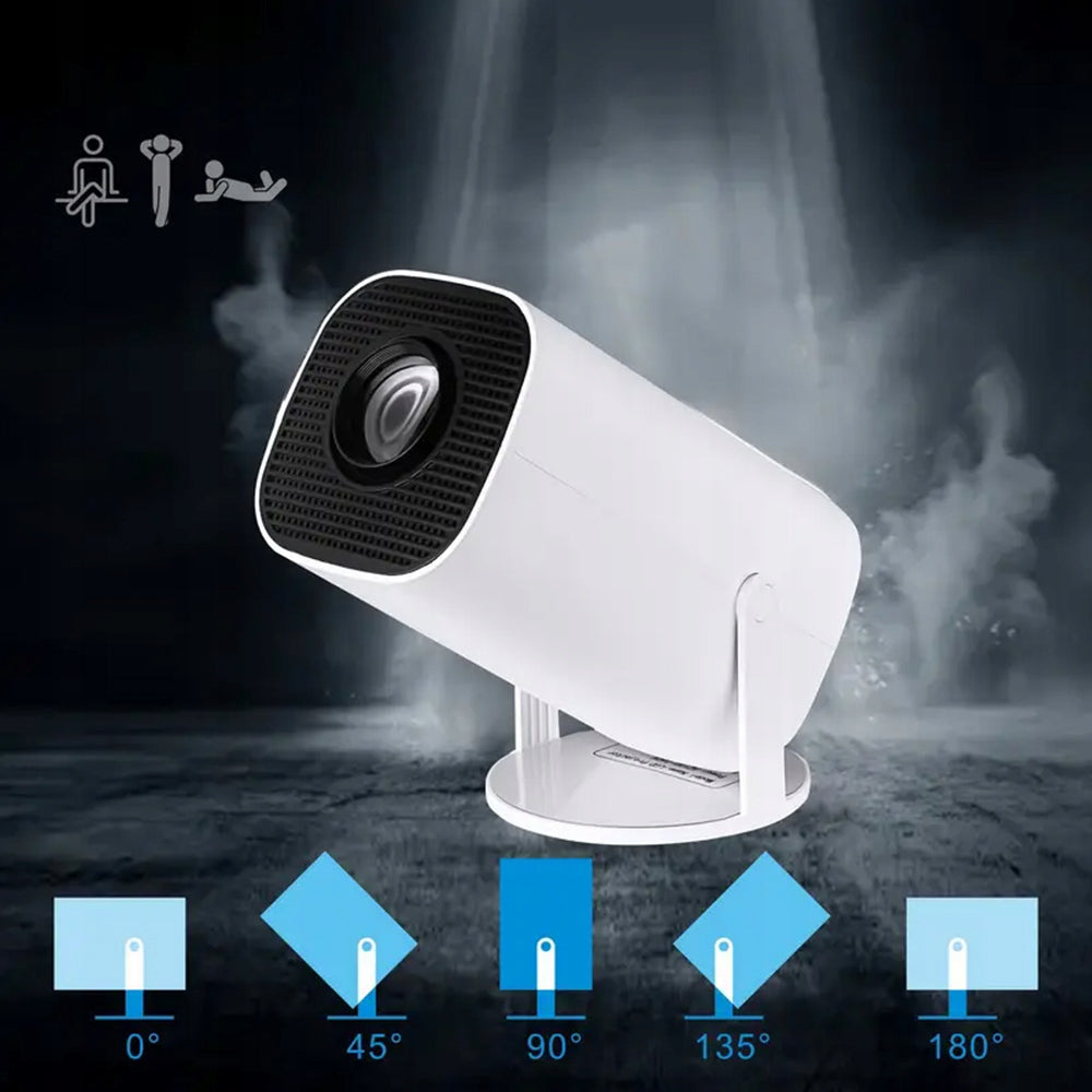 MINI PROJECTOR 720P WITH ADJUSTABLE ANGLE 180 ANDROID 12 WIFI 5G Packaging status original