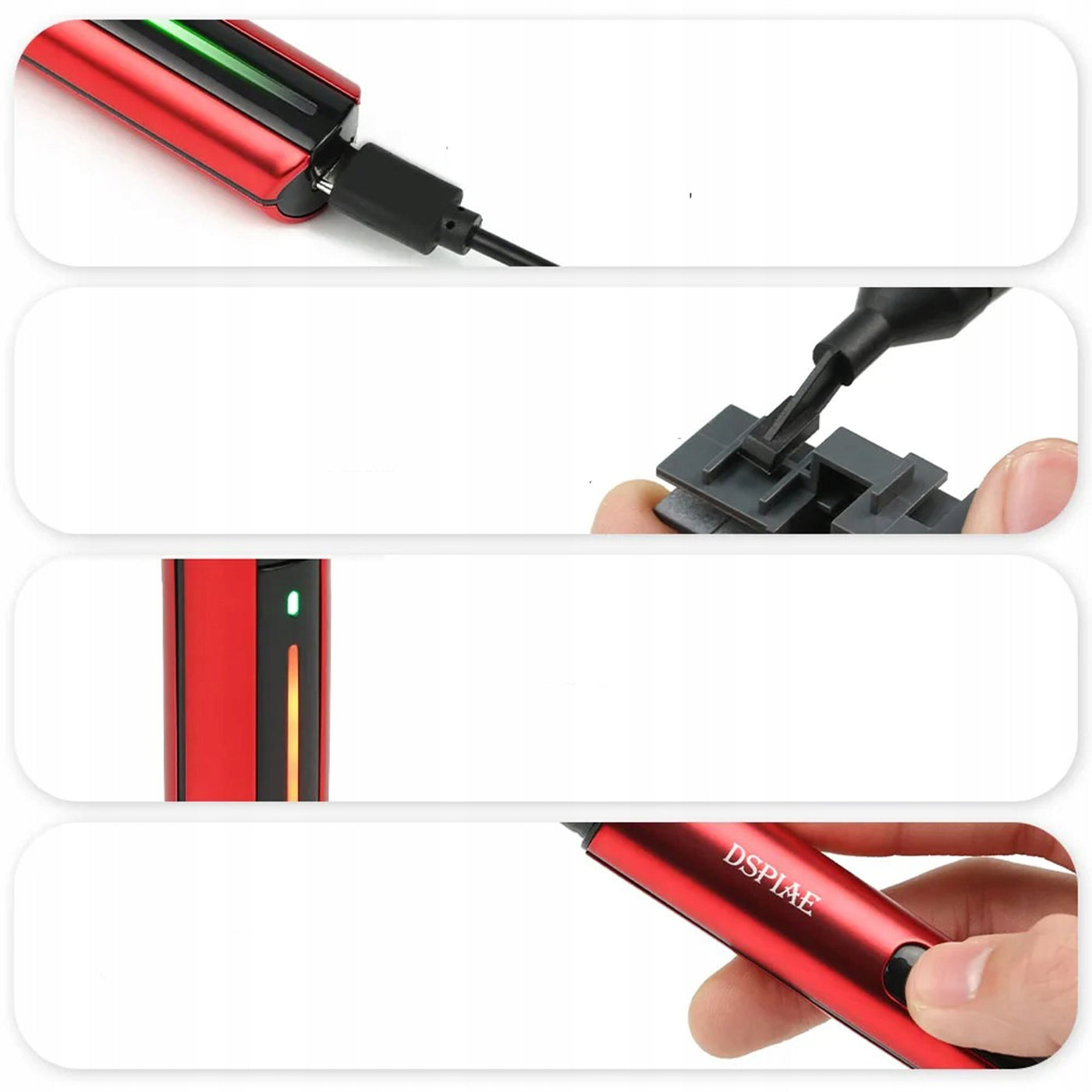 MINI Precision GRINDER with INTERCHANGEABLE TIPS included electric Manufacturer code Elektryczna szlifierka precyzyjna USB DIY
