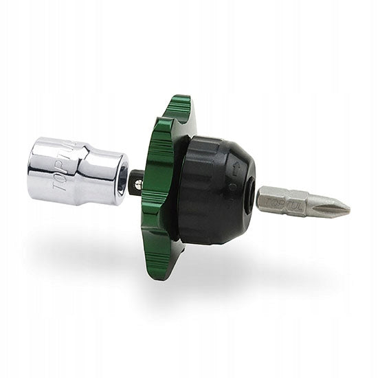 MINI RATCHET WITH BIT HOLDER 1/4" WITH 36 TEETH 33mm TOPTUL Manufacturer code CAUA0808