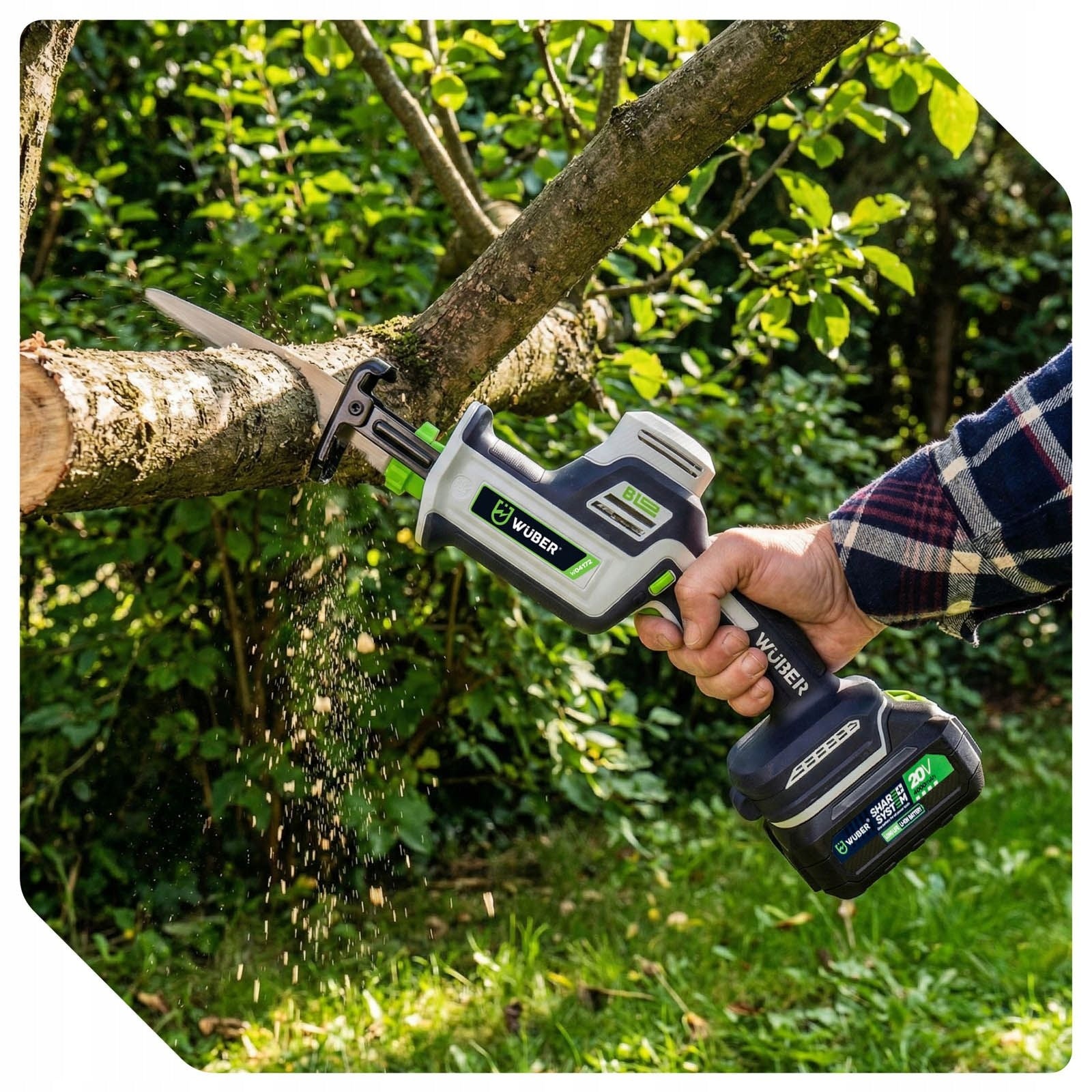 MINI RECIPROCATING SAW CORDLESS FOX TAIL BRUSHLESS 20V SHARE+ SDS Brand Wuber
