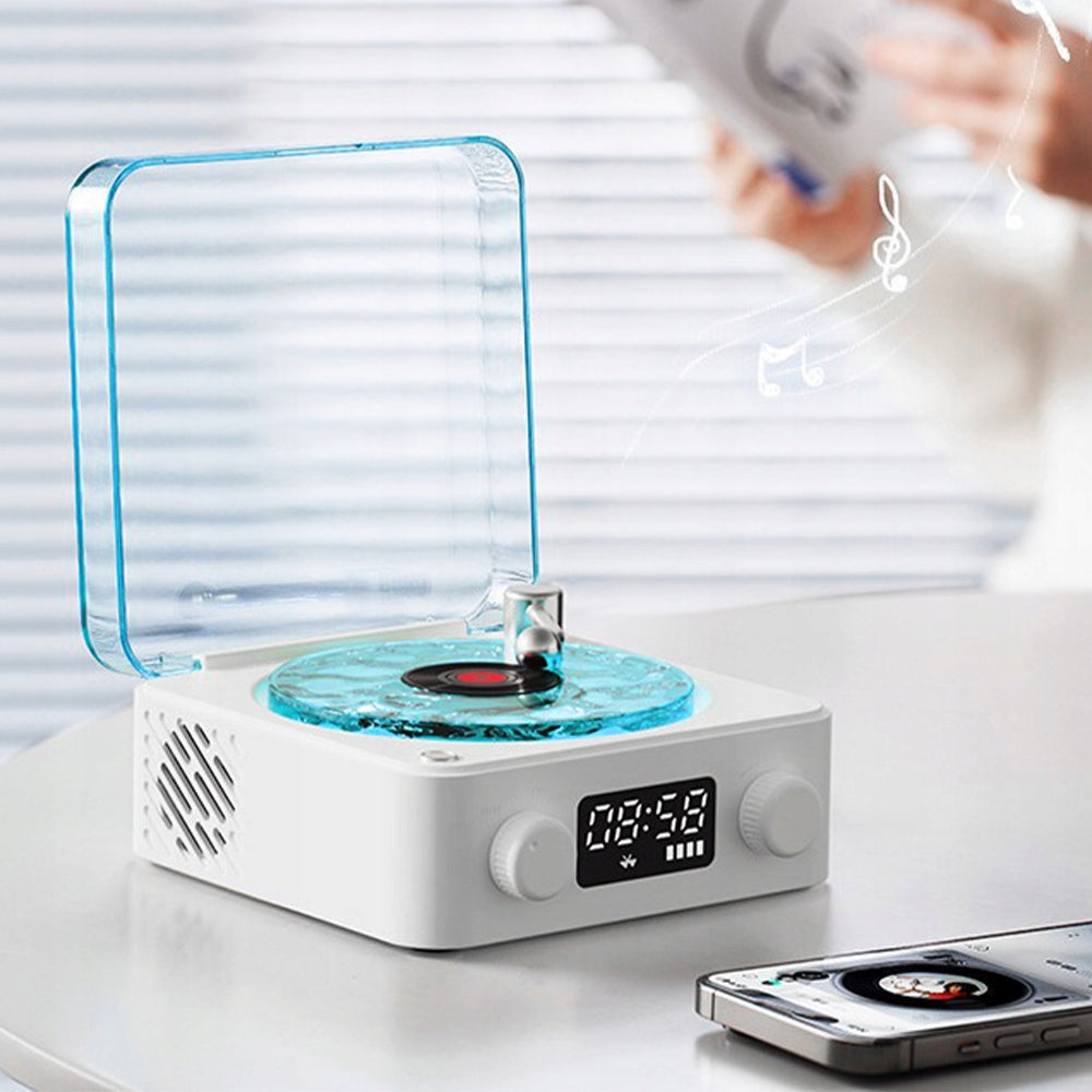 MINI RETRO SPEAKER, TURNTABLE, BLUETOOTH, WHITE NOISE, VINTAGE, LIGHT,WHITE Model other