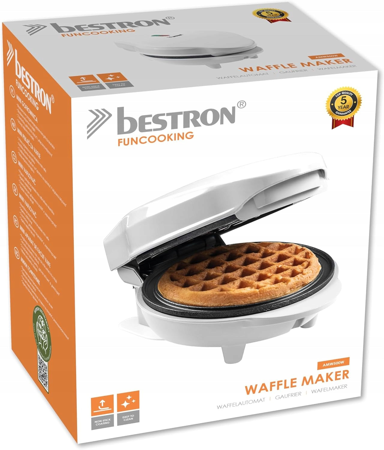 MINI RETRO WAFFLE IRON 550W COATING NON-STICK INDICATOR LIGHT Brand no brand