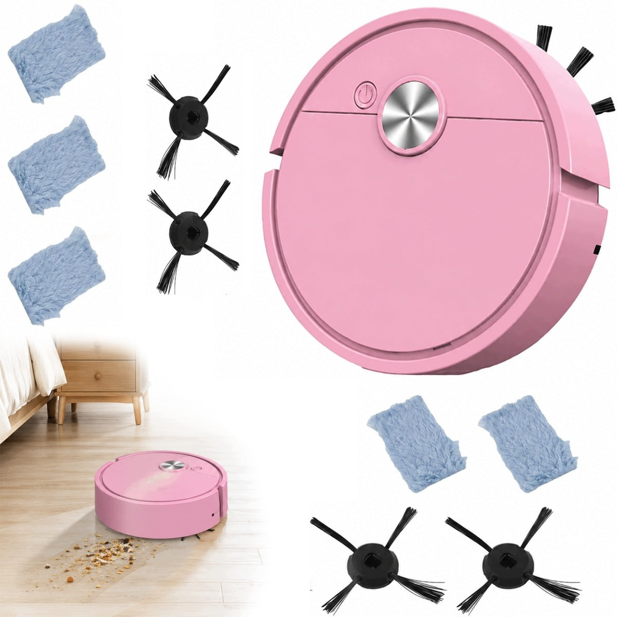 MINI ROBOT VACUUM CLEANER WITH MOP – AUTOMATIC FOR HOME AND OFFICE