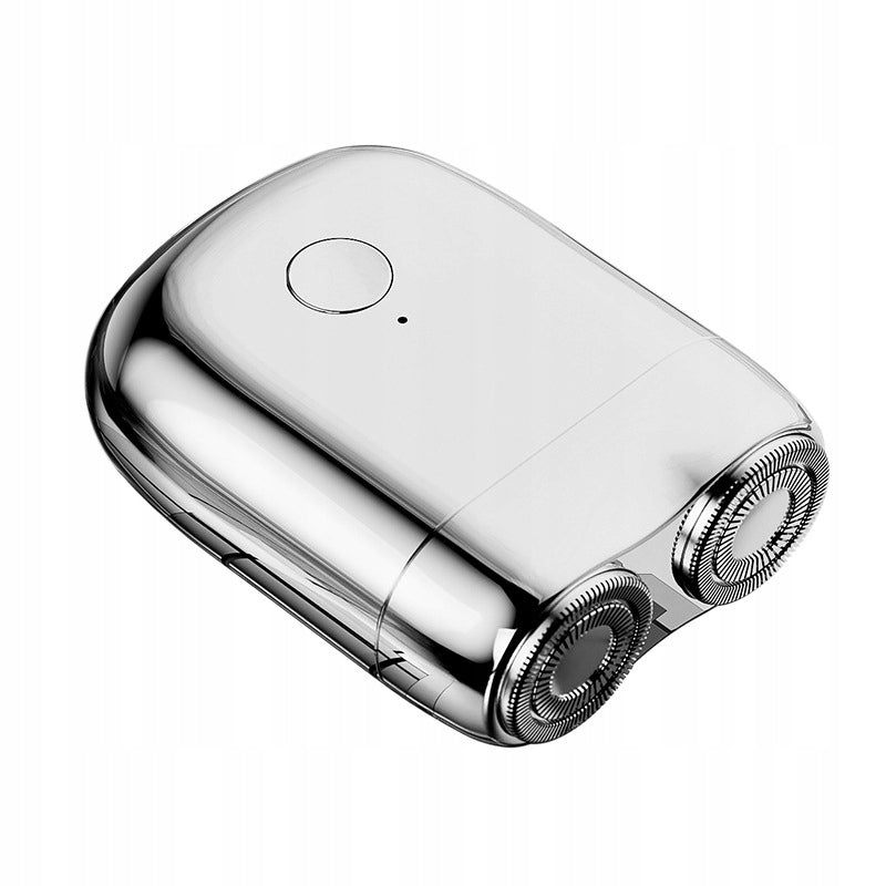 MINI SHAVER CORDLESS BEARD CLIPPER TRAVEL SILVER GIFT