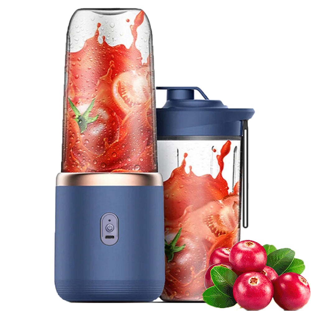 MINI SMOOTHIE BLENDER FOR JUICE COCKTAILS HANDY 2X CUPS 400ML
