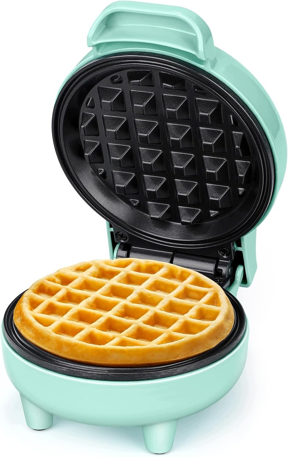 MINI SNAILAR WAFFLE IRON 550W NON-STICK COATING COMPACT GREEN