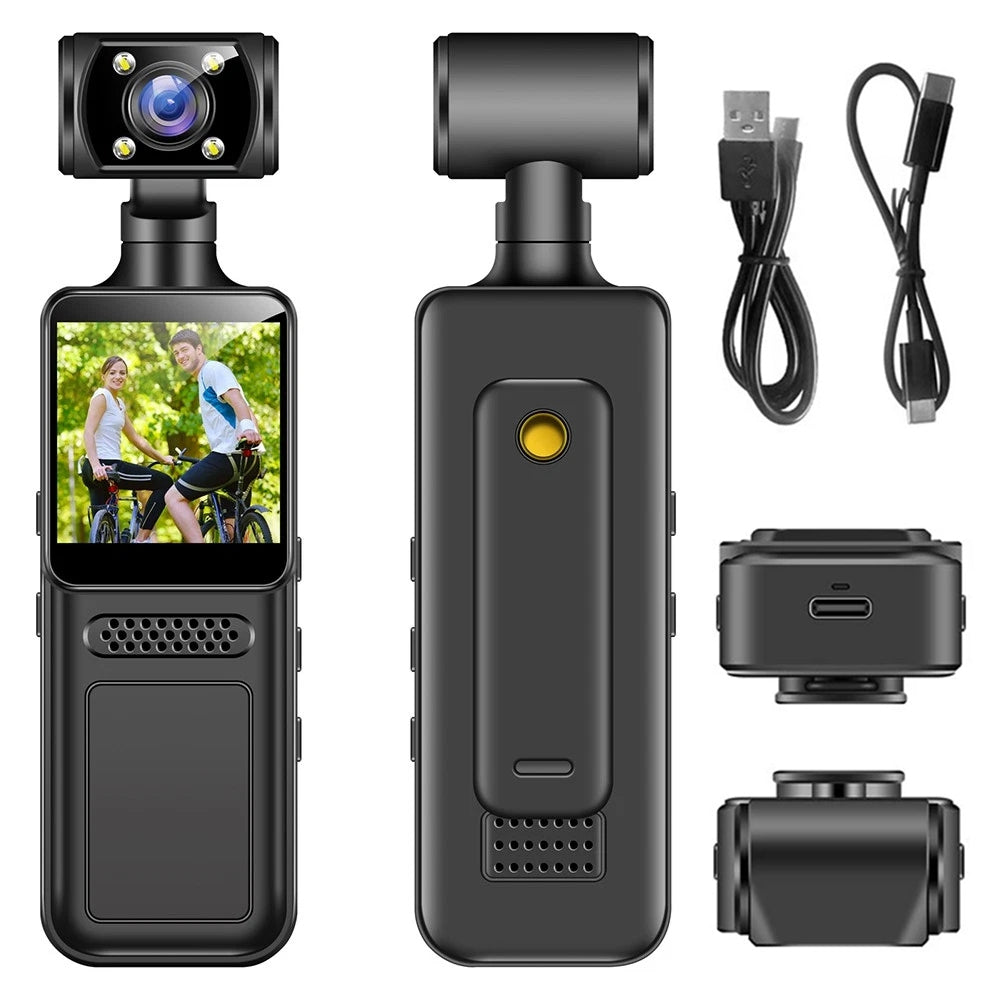 MINI SPORTS CAMERA 4K WIFI 1.31" ACTION RECORDER FOR CLIP ROTATION